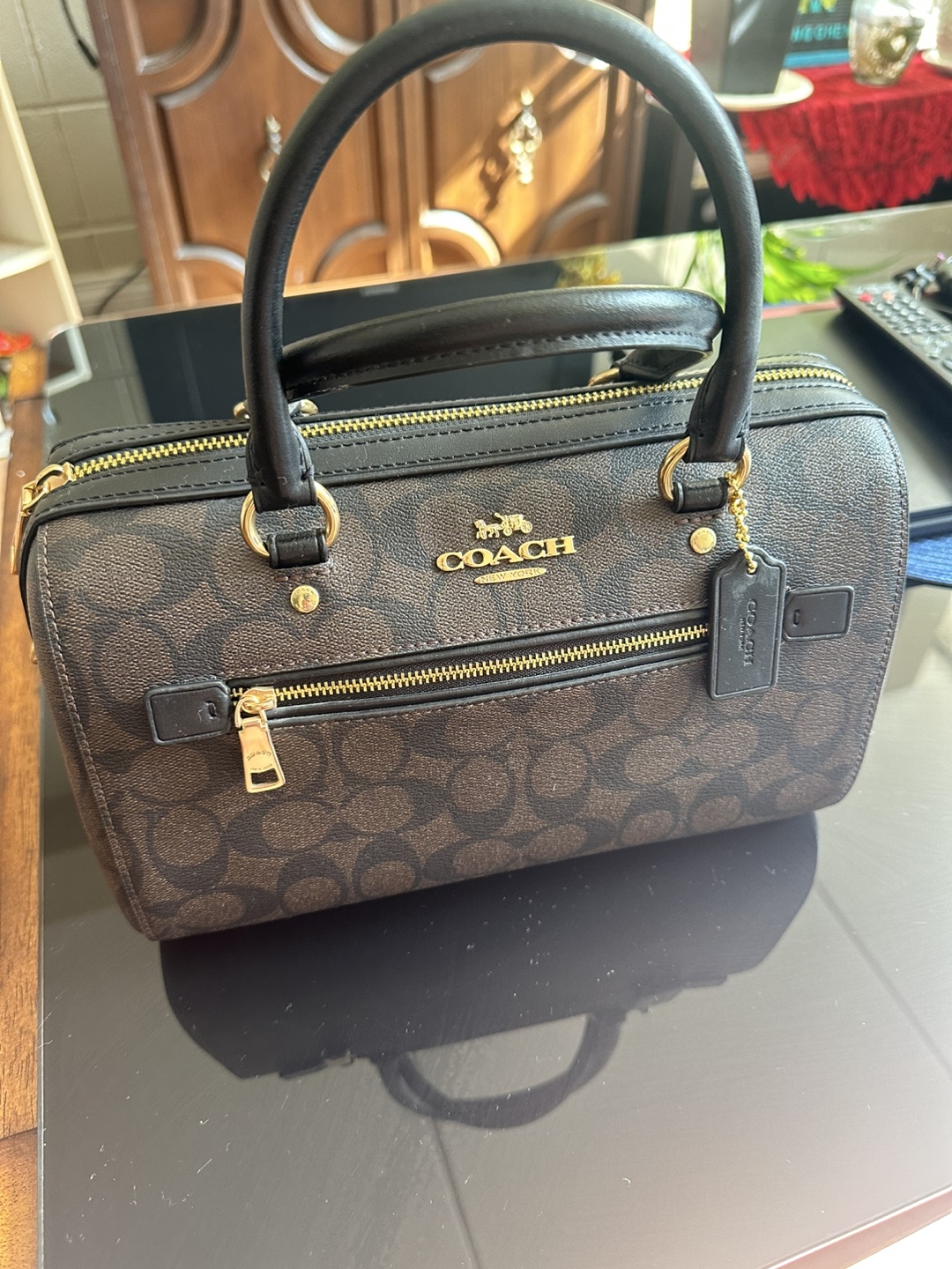 Coach Brown Signature Satchel