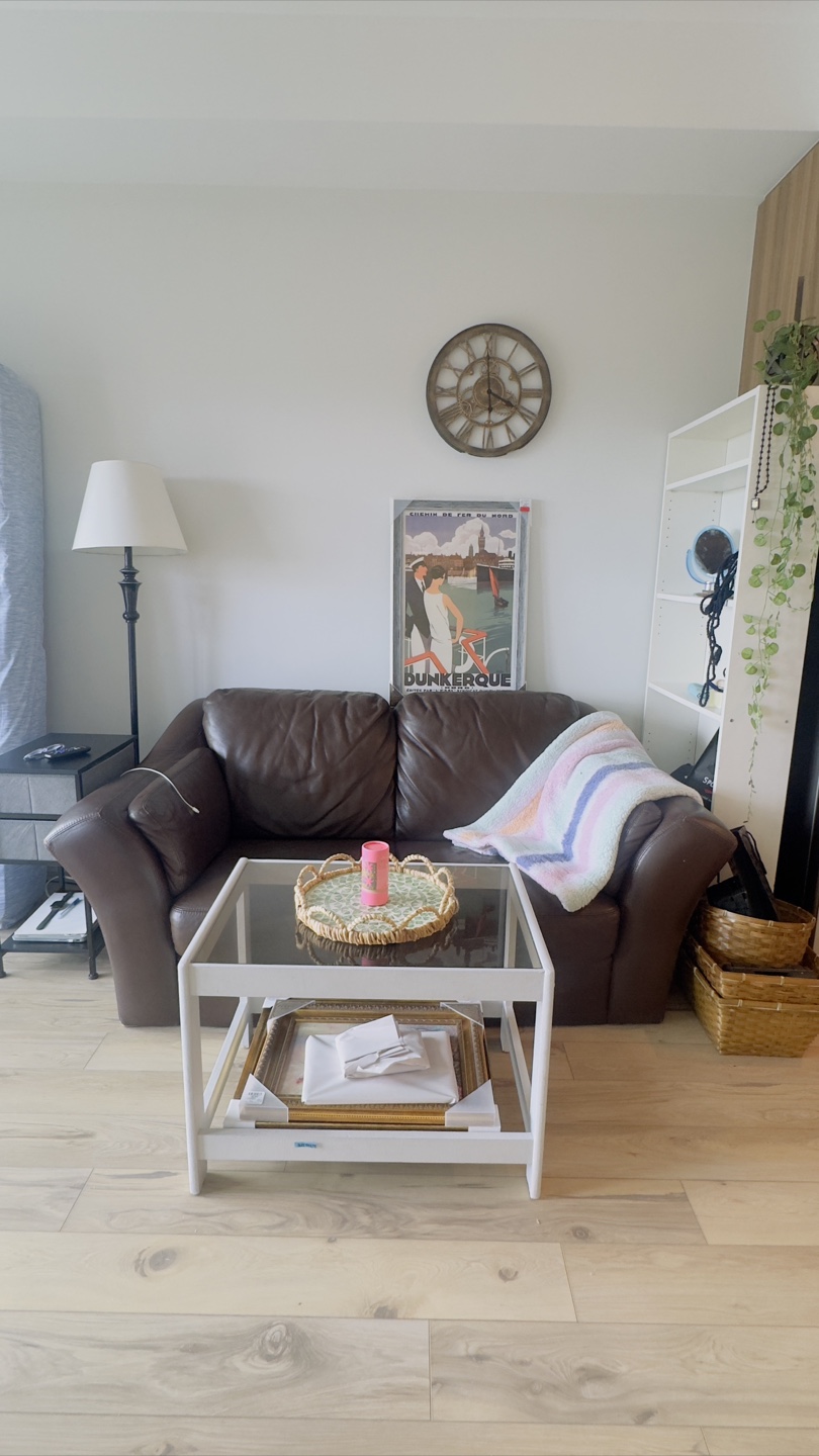 Brown Leather Loveseat