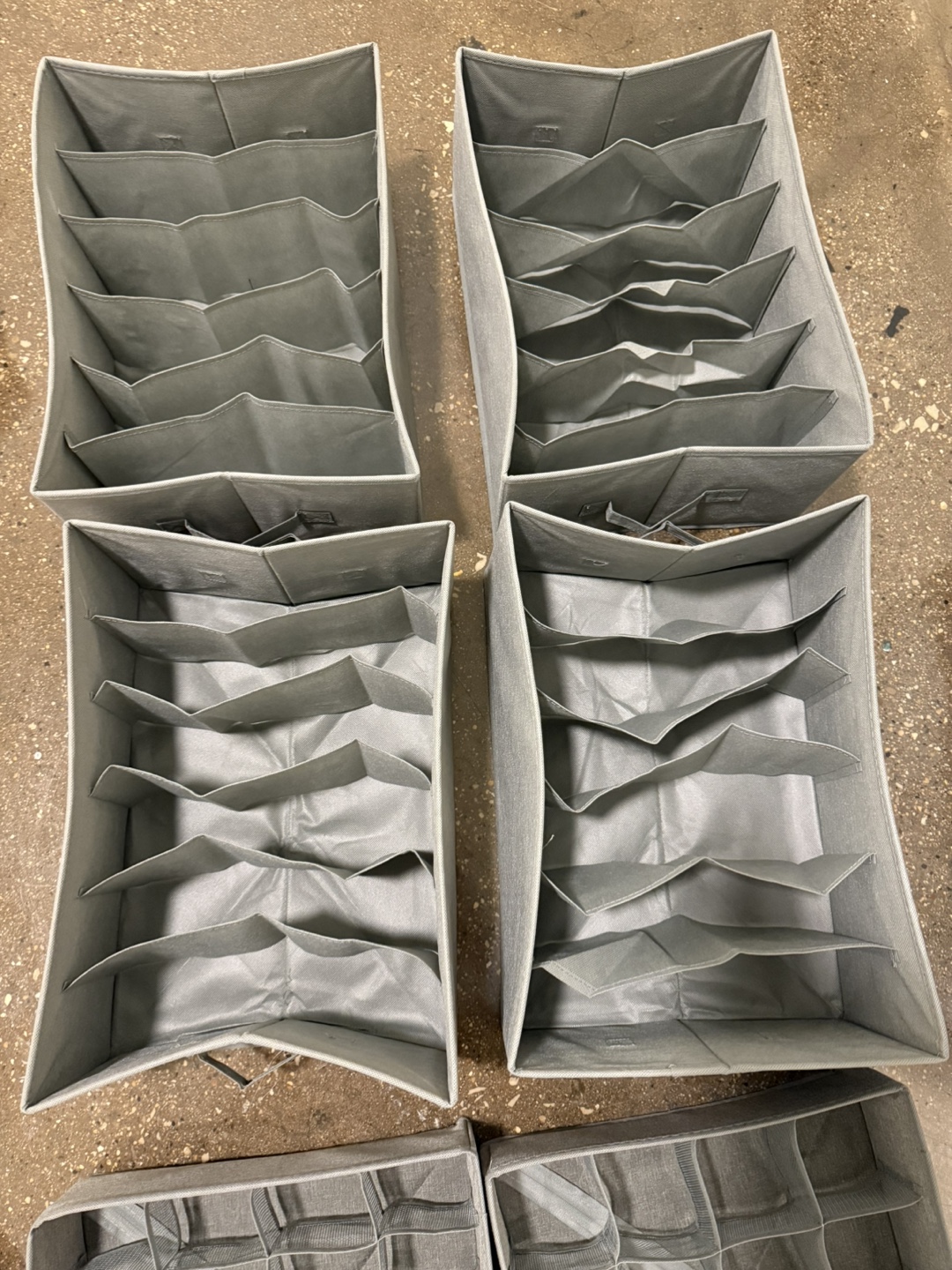Set of 7 Grey Fabric Drawer Organizers - photo 2