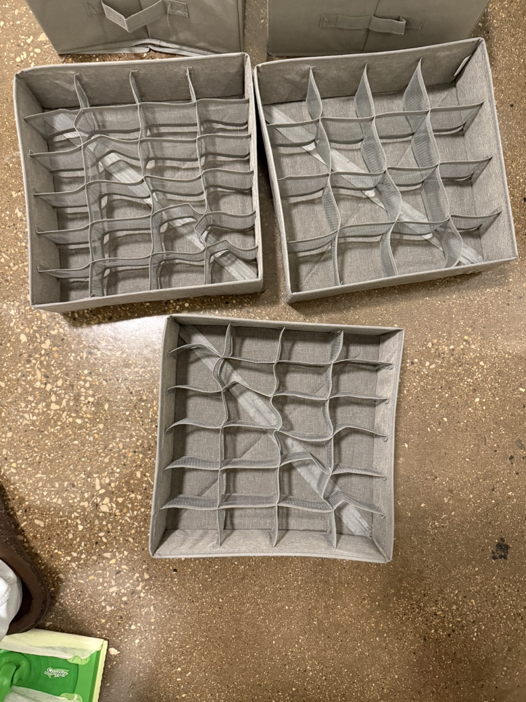 Set of 7 Grey Fabric Drawer Organizers - photo 3