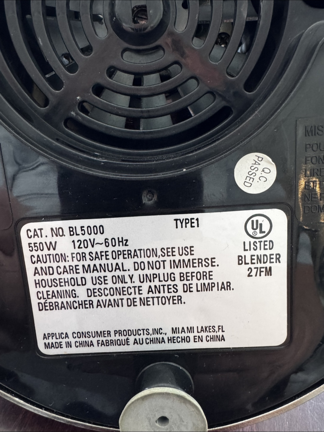 Black & Decker Blender - 550W - Model BL5000 - photo 4