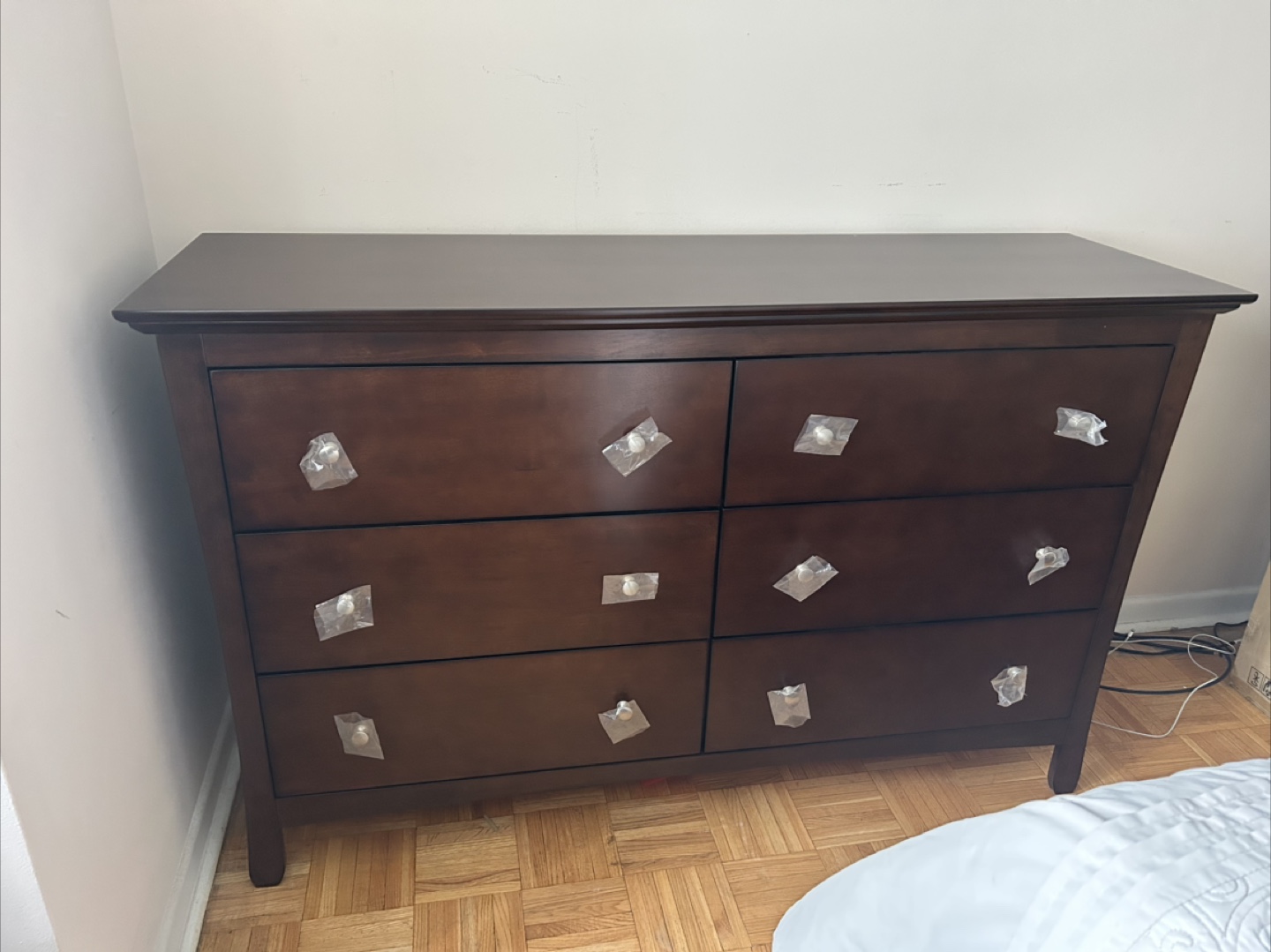Closing sale—Six-Drawer Dark Brown Wooden Dresser