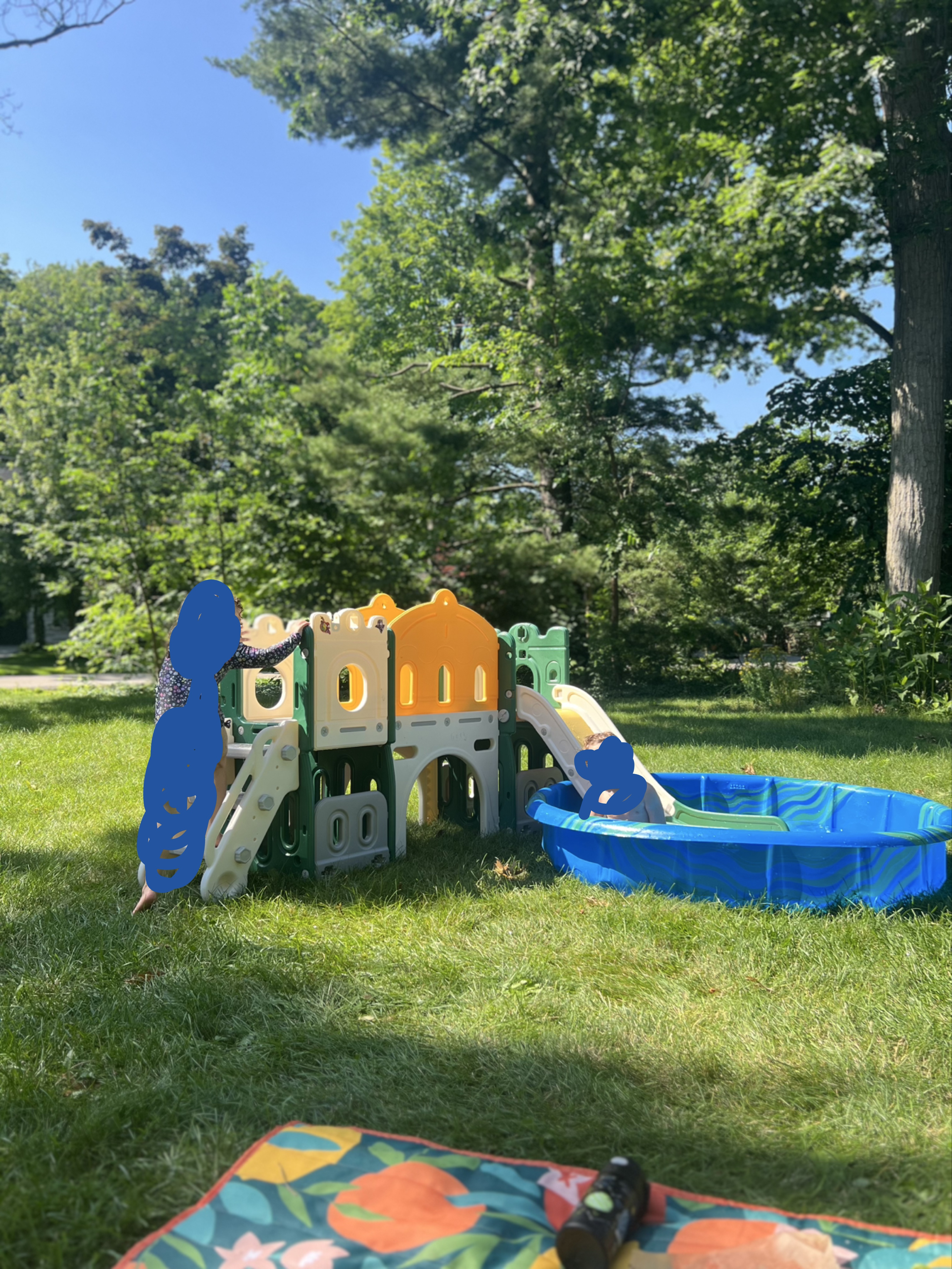 XJD 7-in-1 Kids Slide and Climber - Yellow/Green