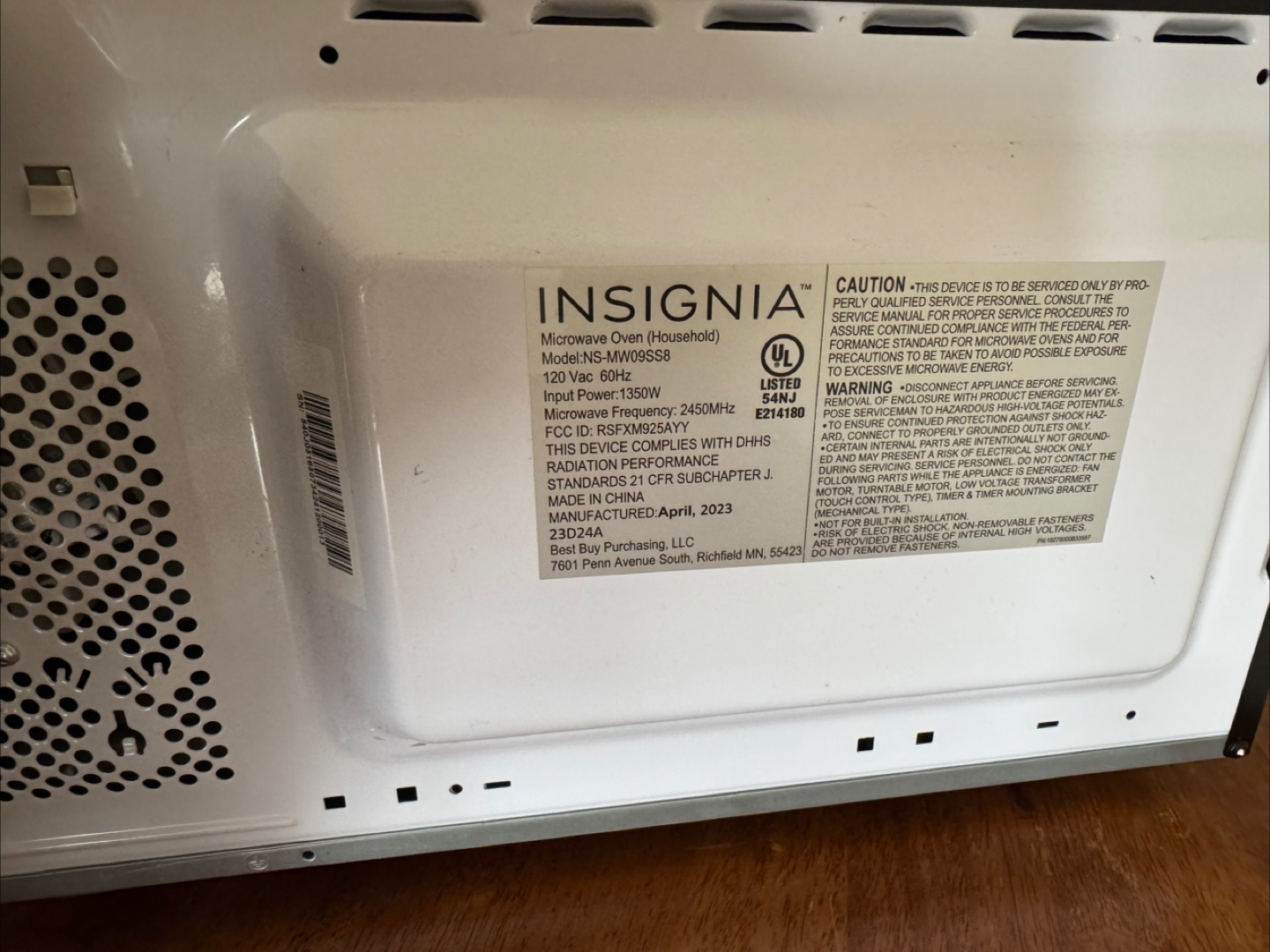 Insignia Microwave - Stainless Steel - Excellent Condition - photo 3