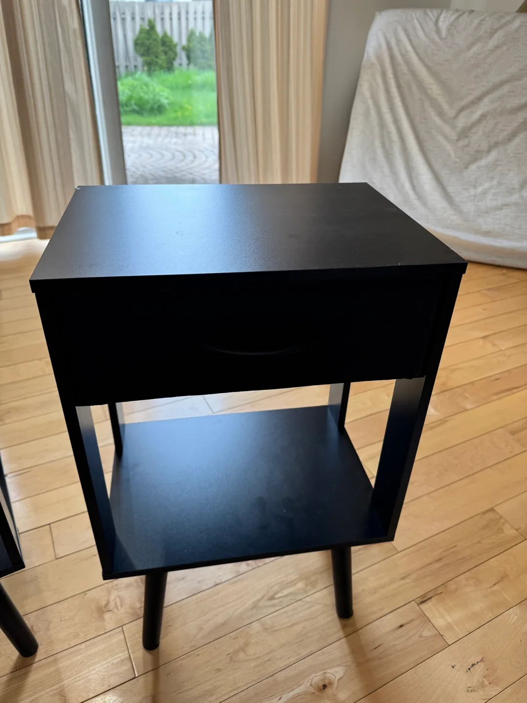 Pair of Black Nightstands with Drawers thumbnail