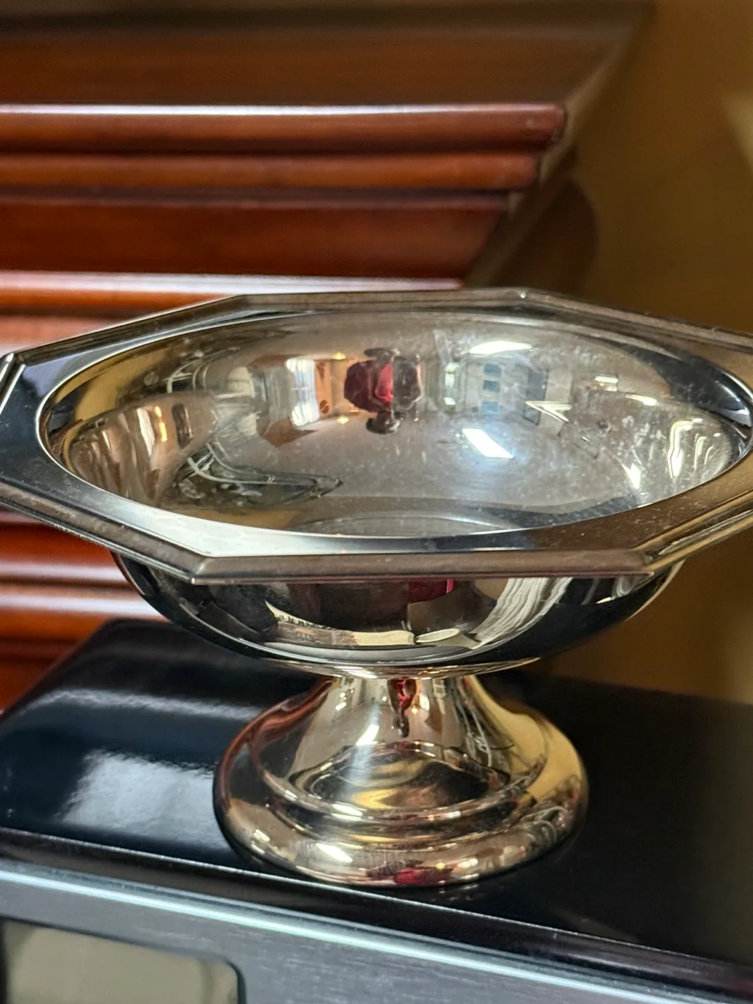 Vintage Silver-Plated Octagonal Bowl thumbnail