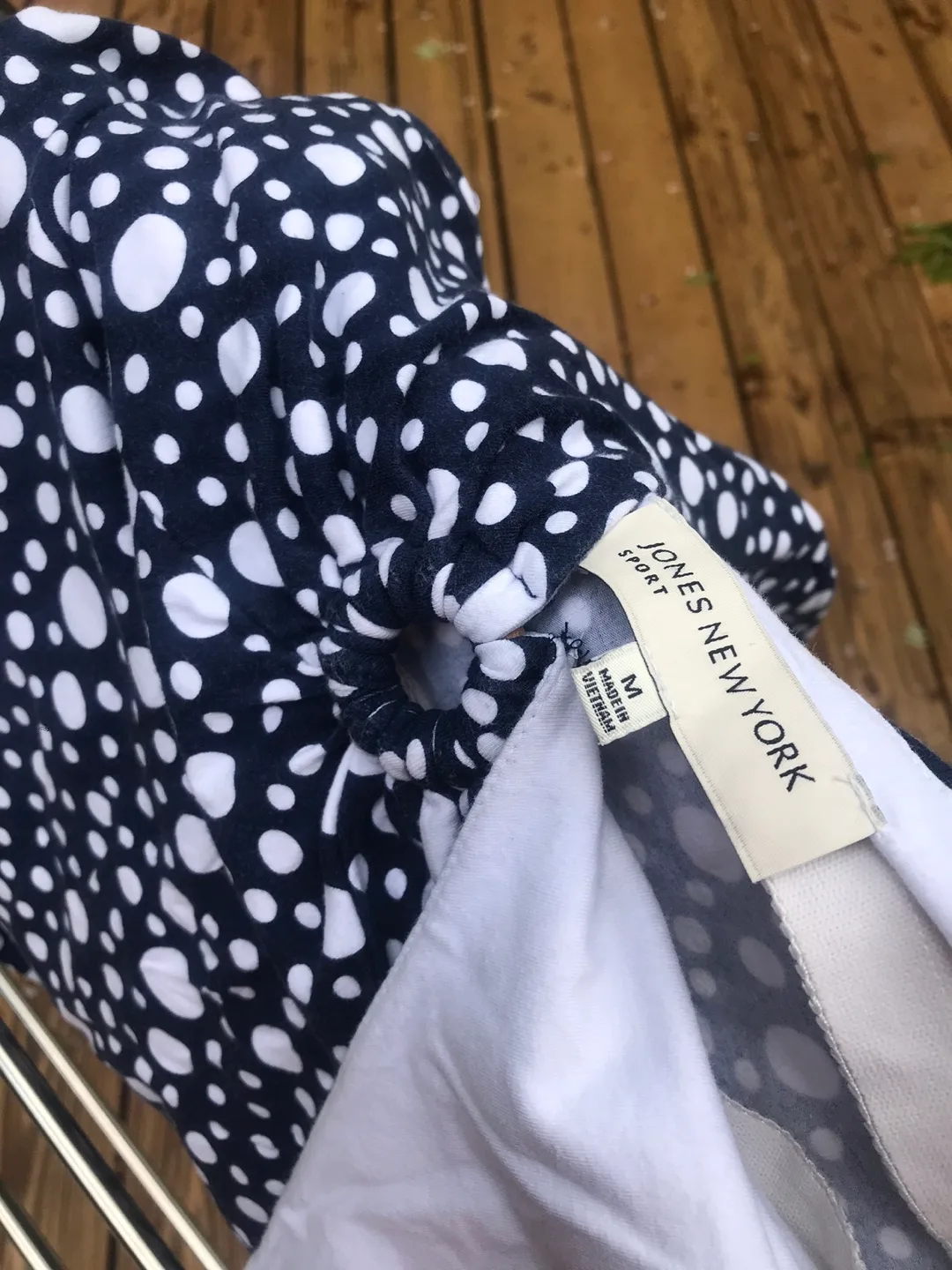 Halter Top - Navy Blue & White Polka Dot image indicator(2)