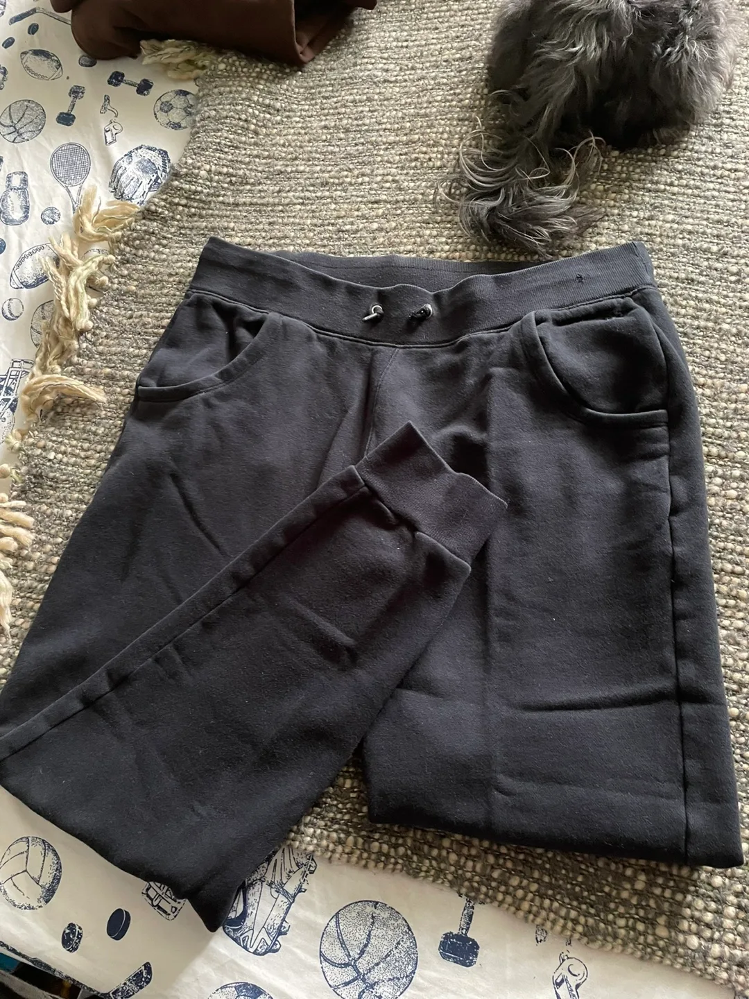 Z Avenue US Size Large Navy Blue Hoodie and Black Joggers Set image indicator(2)