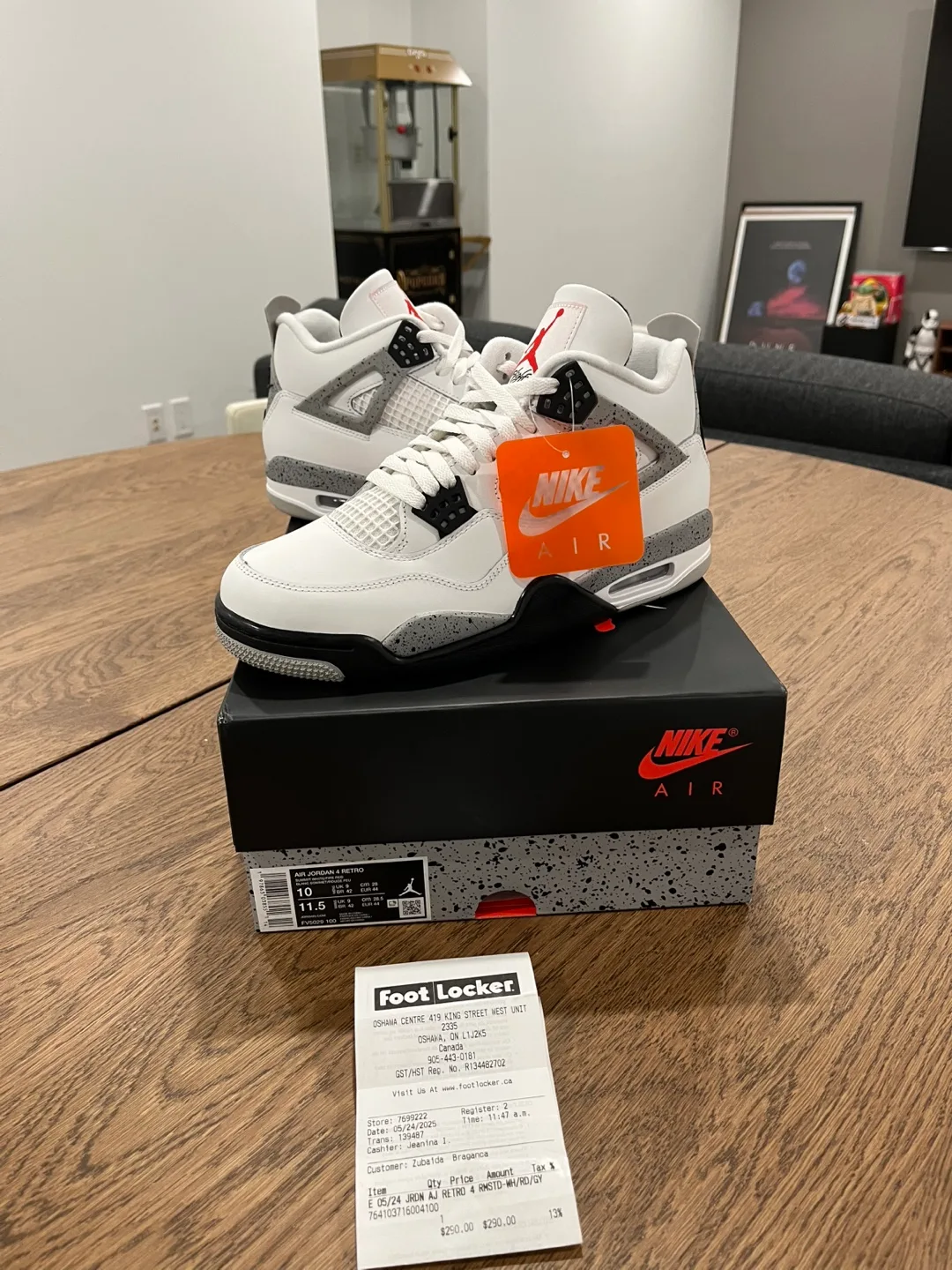Jordan 4 White Cement Size 10 thumbnail