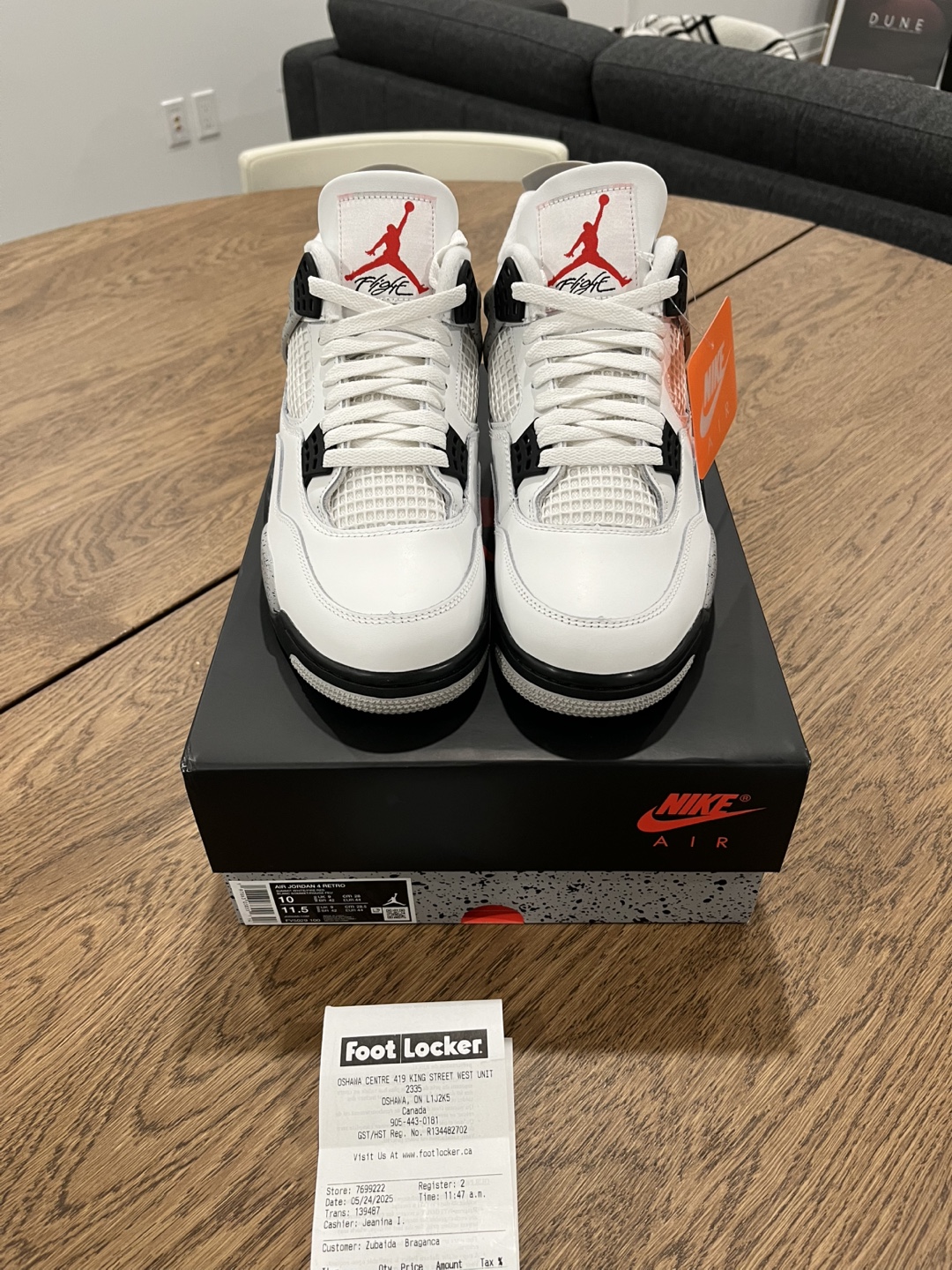 Jordan 4 White Cement Size 10 - photo 2