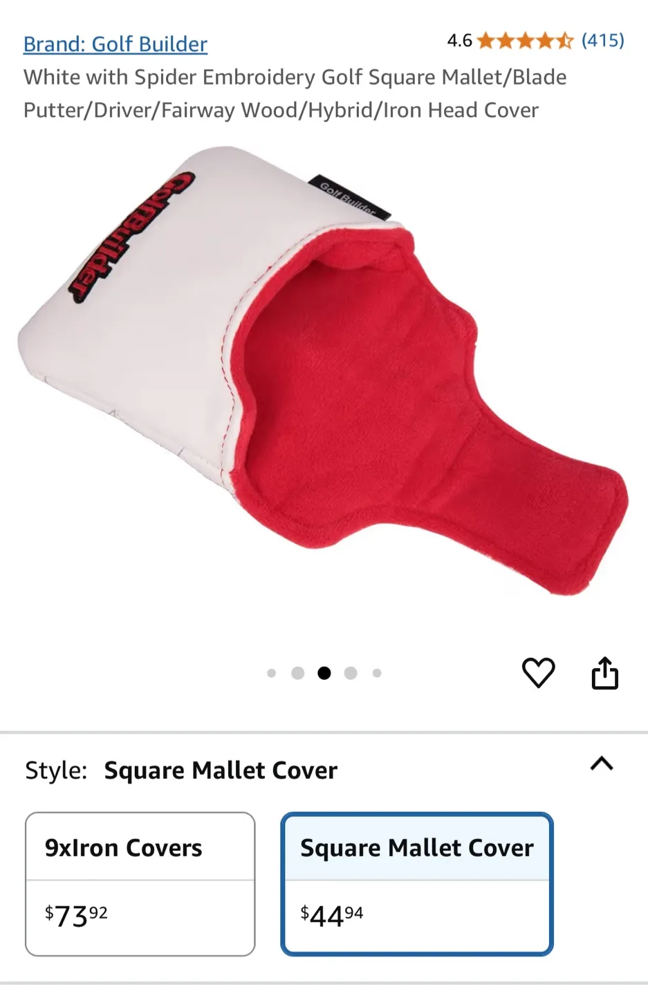 New Golf Square Mallet Putter Head Cover image indicator(3)