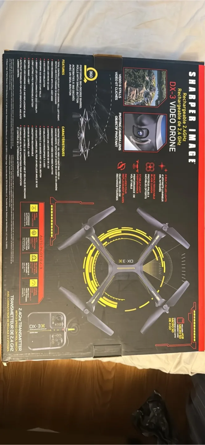 Sharper Image DX-3 Video Drone - New in Box thumbnail