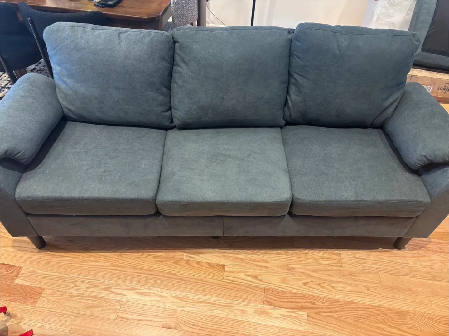 Brand New 3 seat Dark Grey Fabric sofa couch thumbnail
