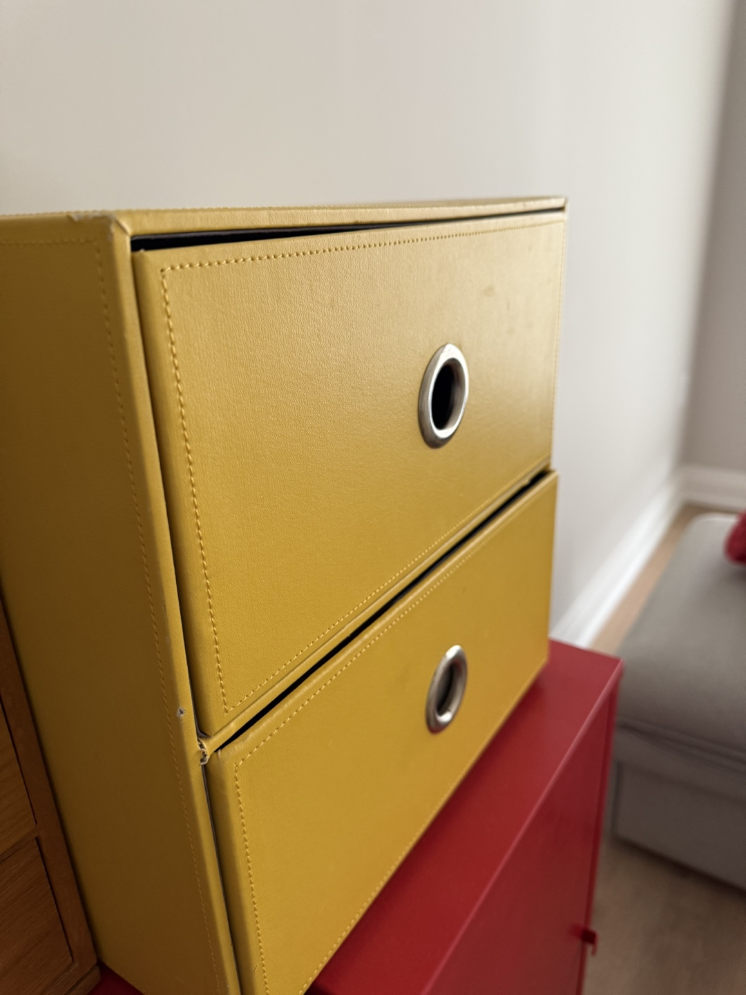 Mustard Yellow Two-Drawer Organizer