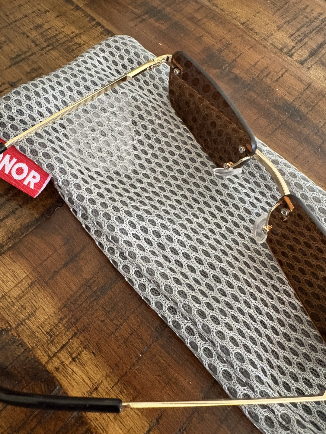 ZIONOR Brown Square Sunglasses with Case - photo 4