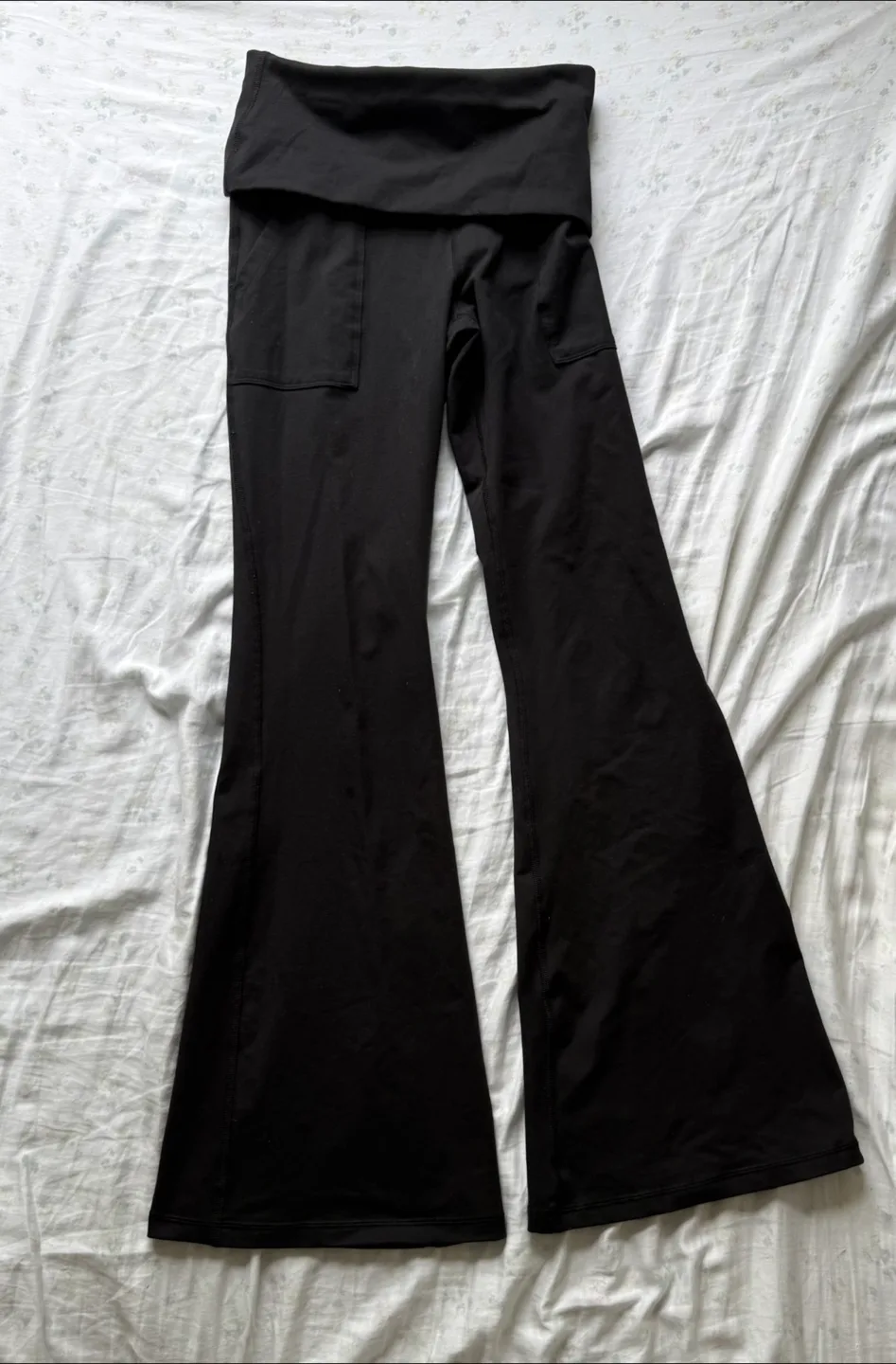Offline by Aerie Black Flare Foldover Leggings thumbnail