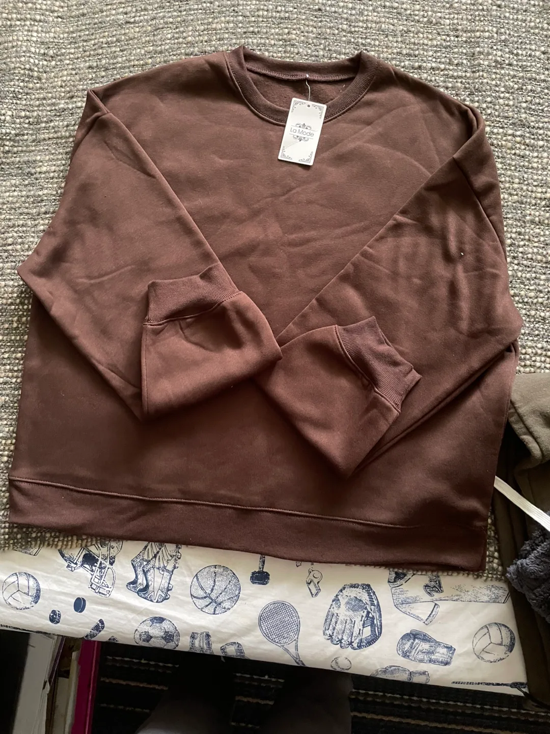 Brown La Mode Crew Neck Sweatsuit image indicator(4)