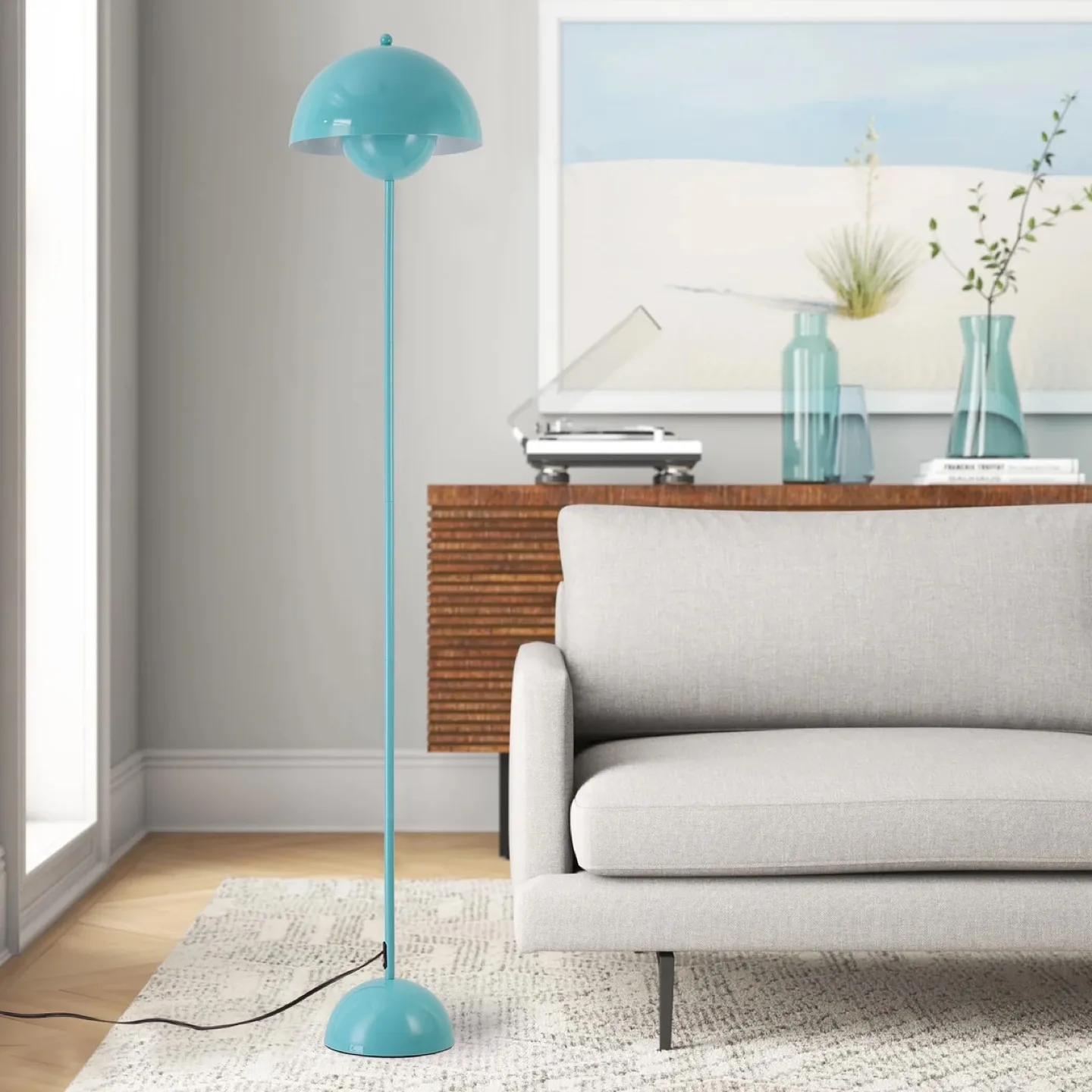 Modern Floor Lamp for Living Room-Light Green & Pastel Green image indicator(3)