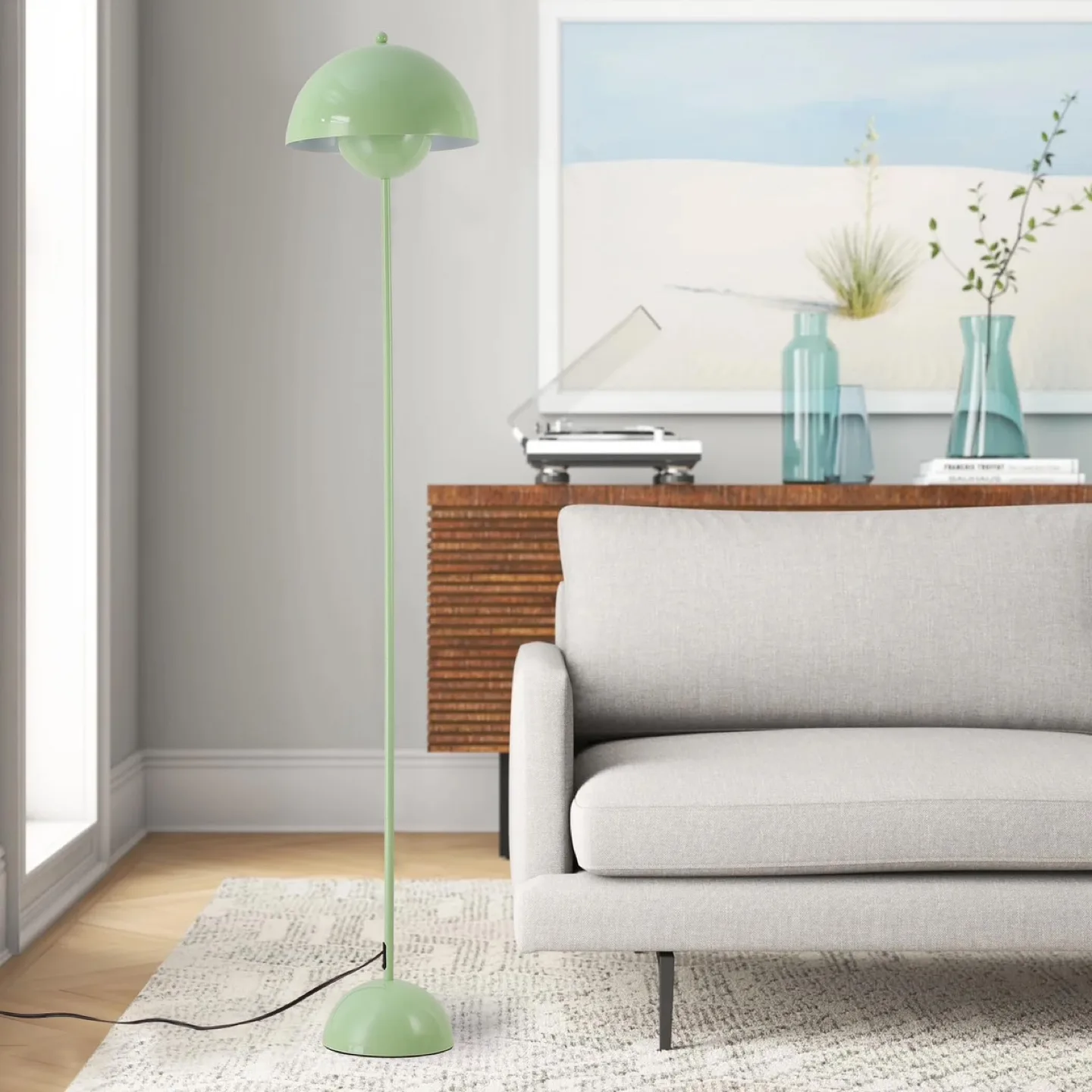 Modern Floor Lamp for Living Room-Light Green & Pastel Green image indicator(5)