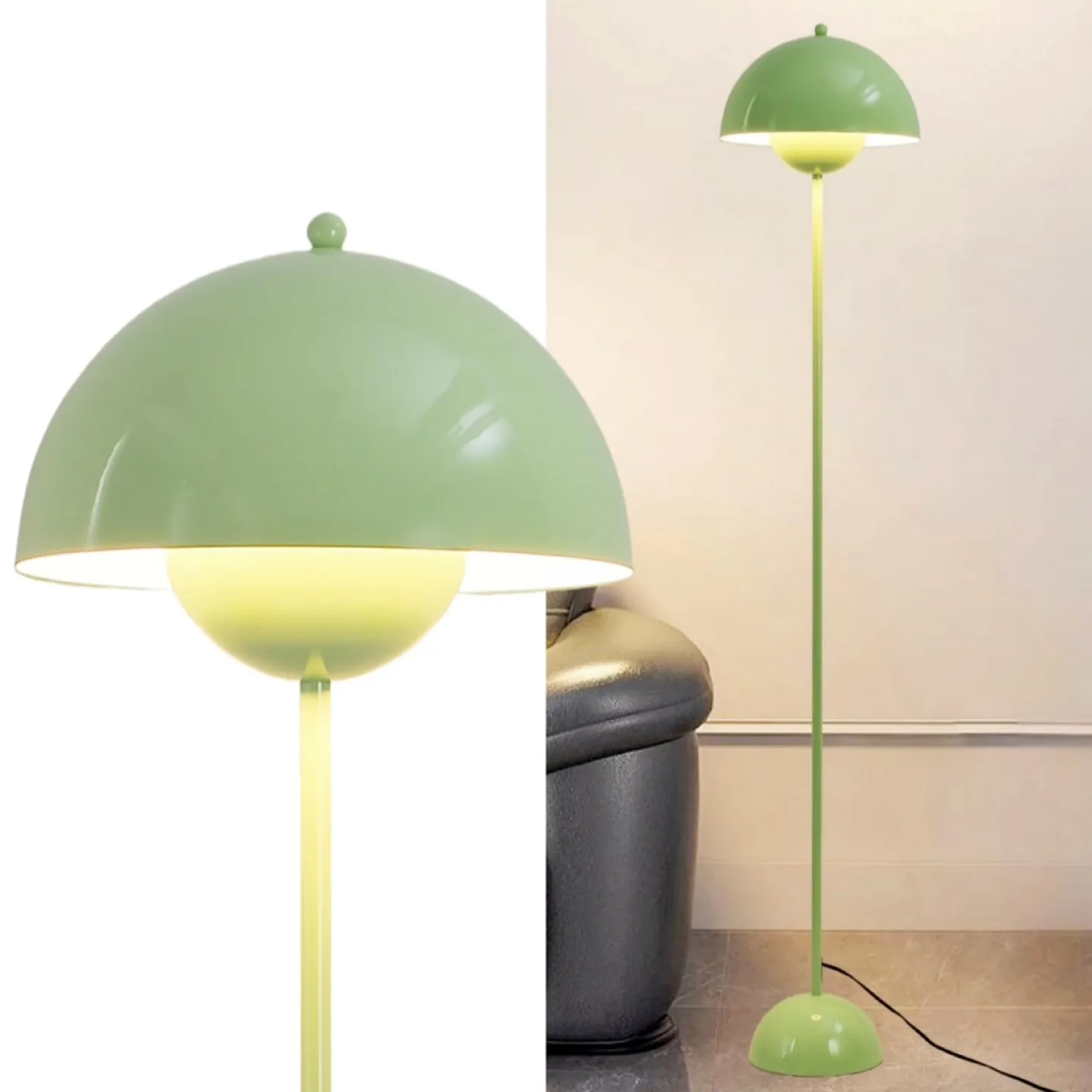 Modern Floor Lamp for Living Room-Light Green & Pastel Green image indicator(6)