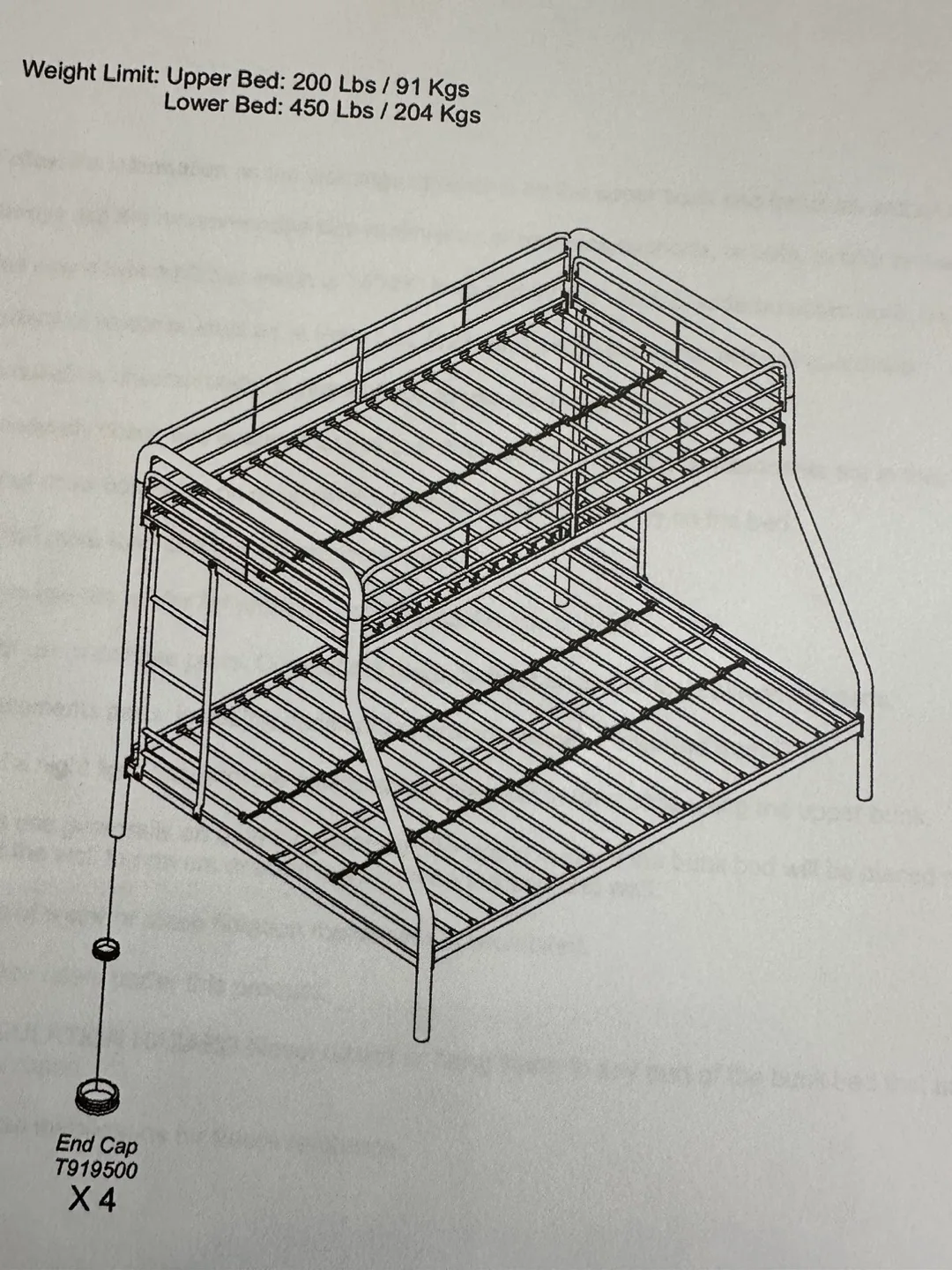 Twin over Full Metal Bunk Bed Frame - Black image indicator(6)
