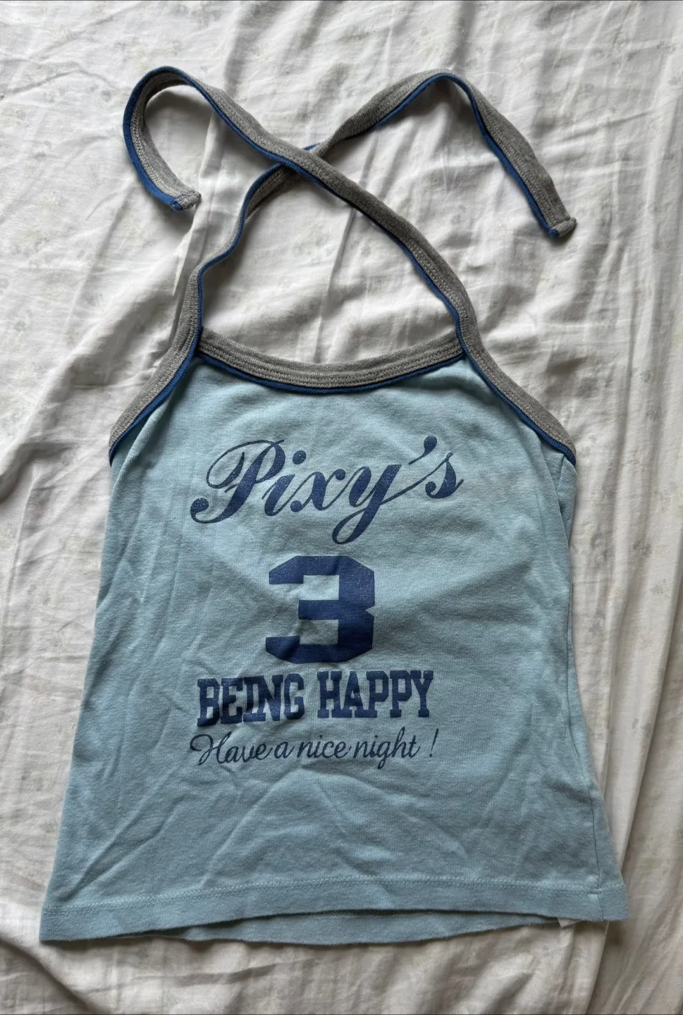 Blue Halter Top Size Small thumbnail