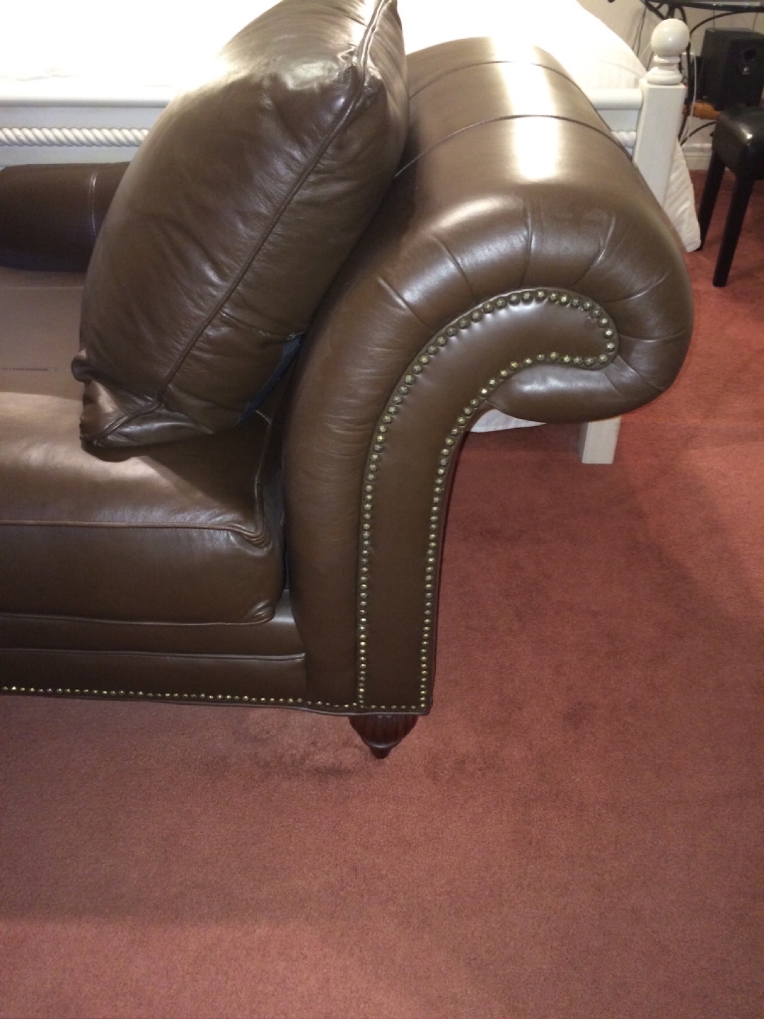 Genuine leather chaise lounge - photo 3