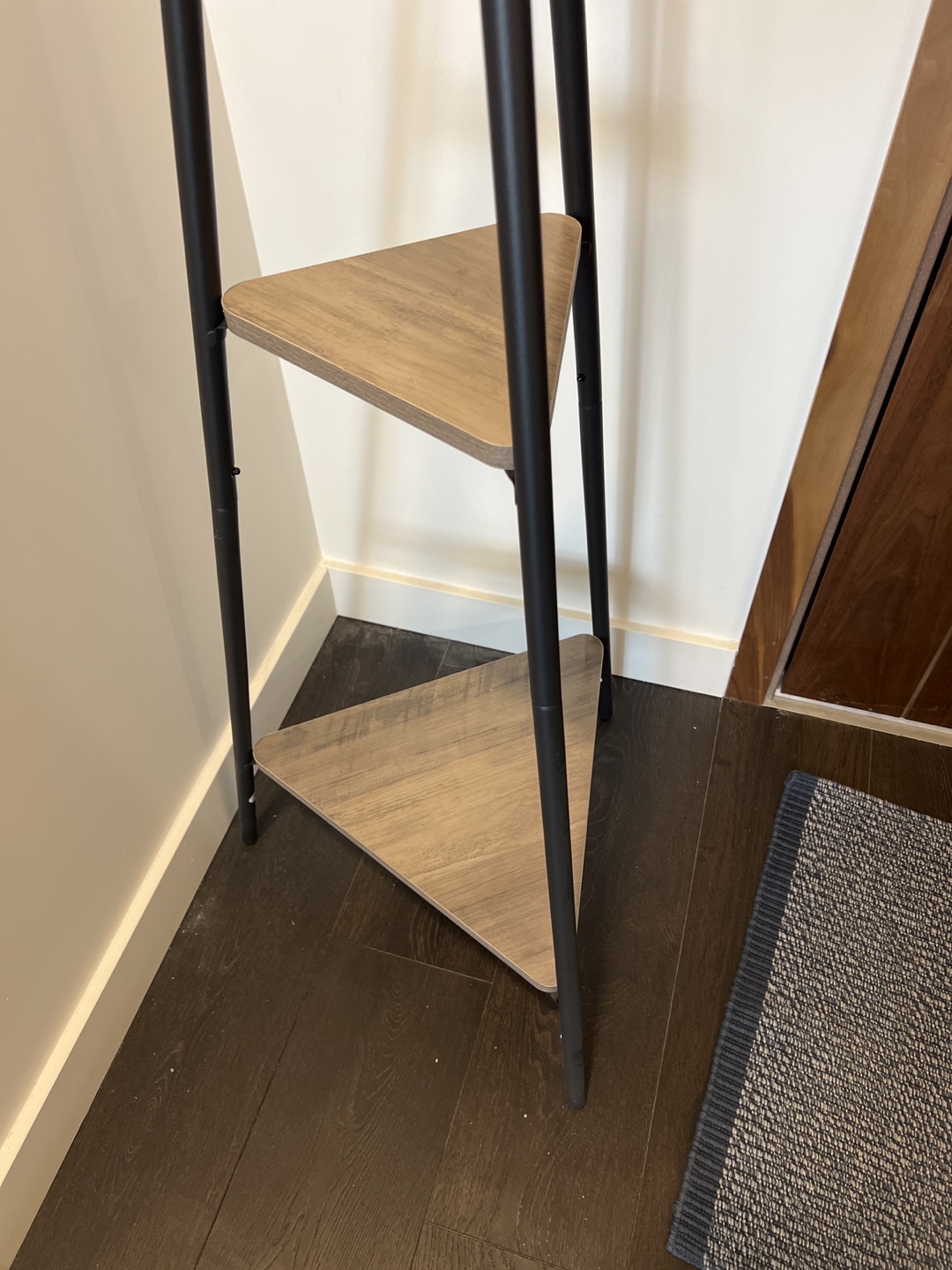 Modern Black Coat Rack with Two Shelves - photo 3