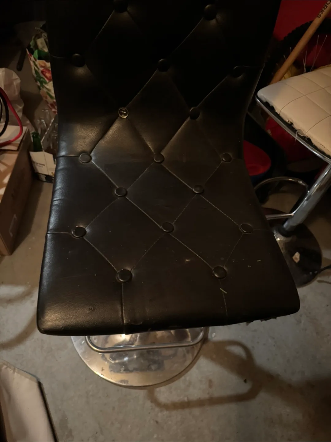 Three Bar Stools - Red and Black image indicator(3)