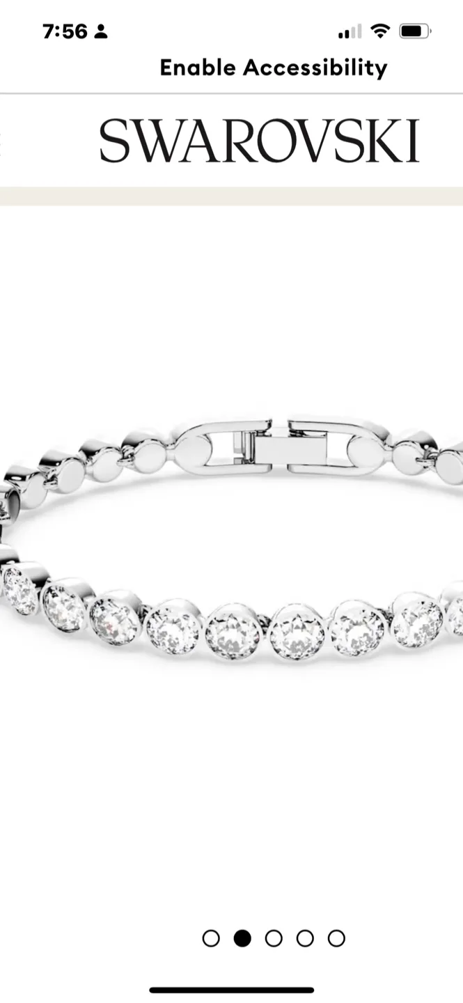 Swarovski Tennis Bracelet - Rhodium Plated image indicator(2)