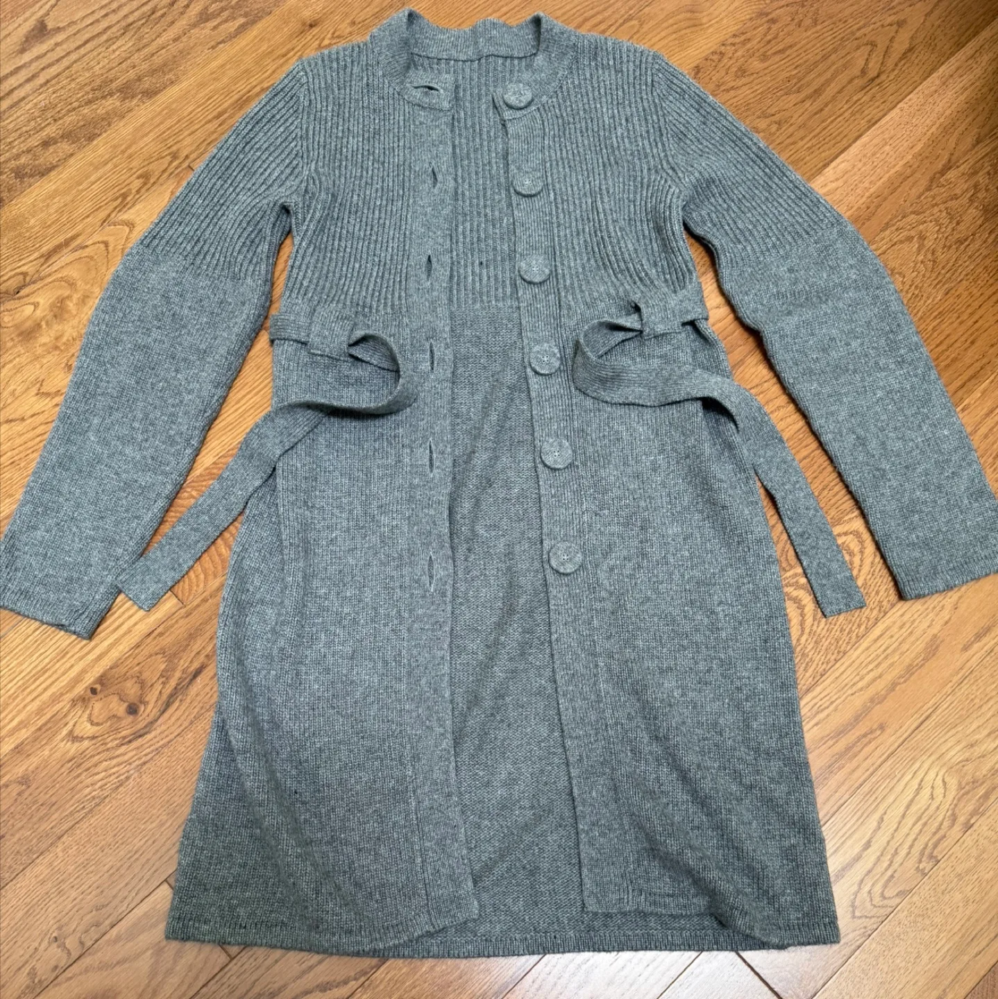 Long Cardigan Sweater with Belt thumbnail