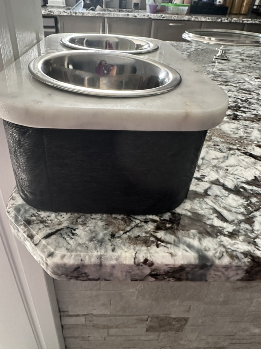 Marble and Wood Pet Bowl - photo 4