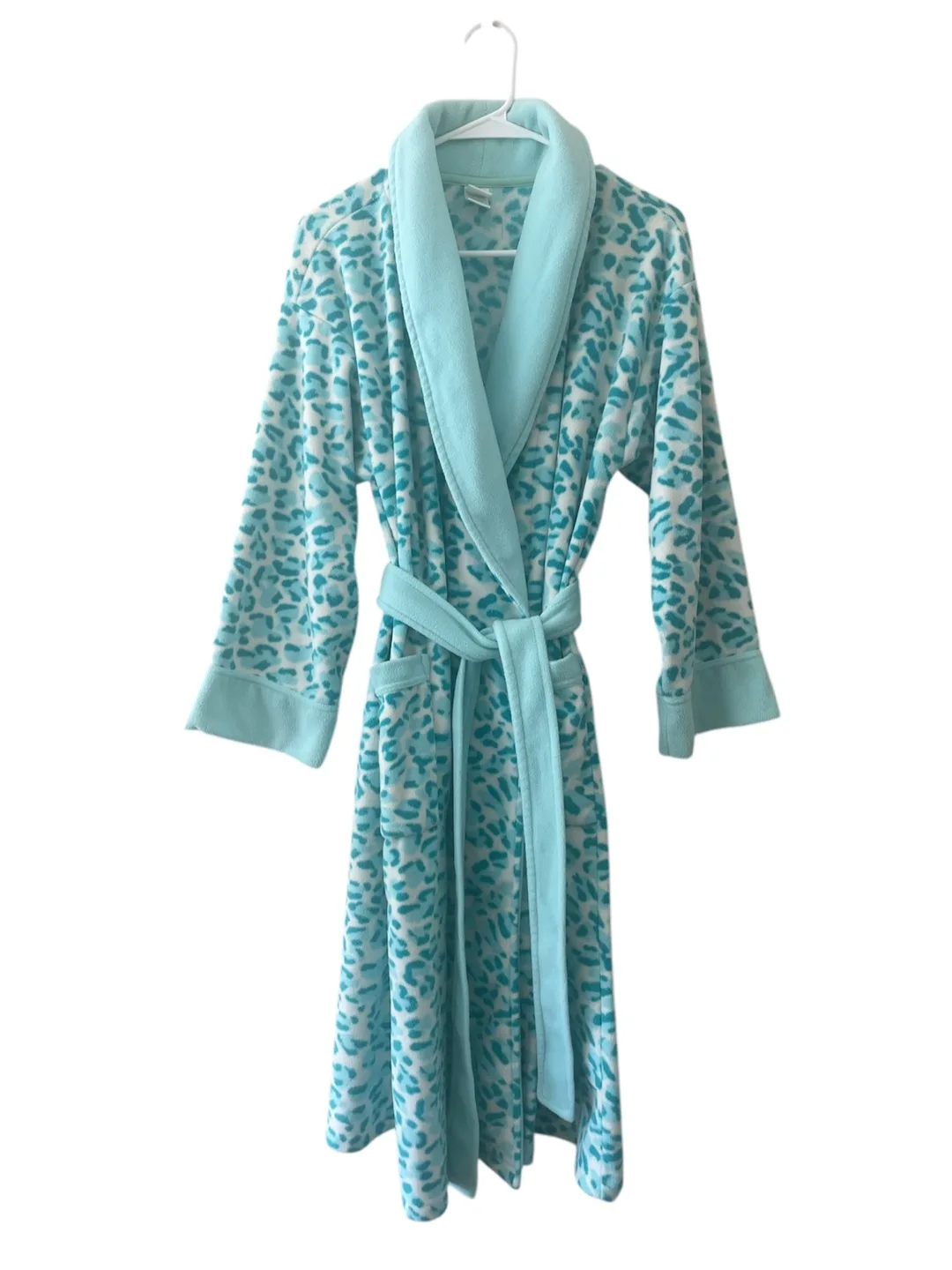Leopard Print Fleece Robe - Size M thumbnail