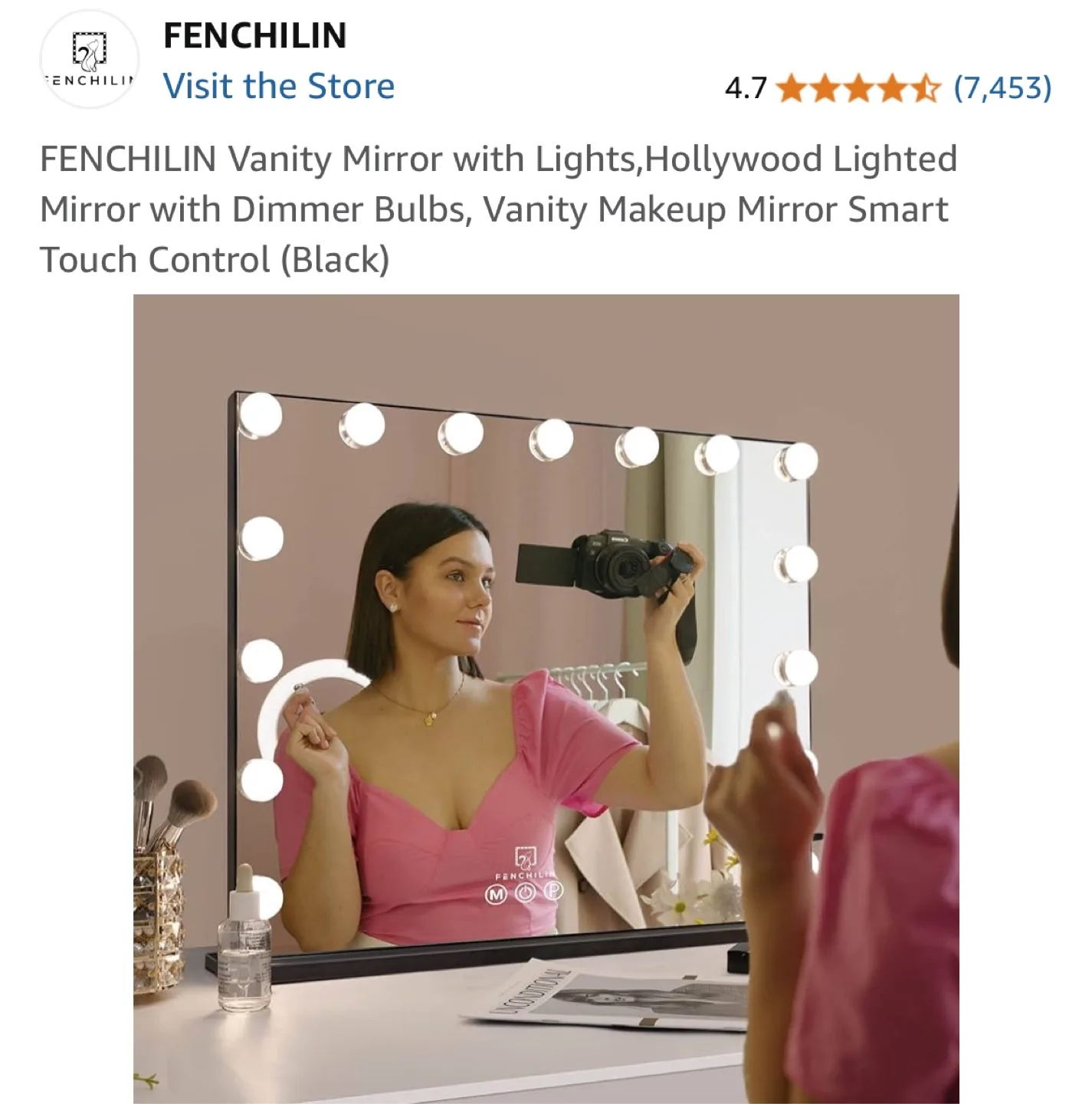 FENCHILIN Vanity Mirror with Lights image indicator(7)