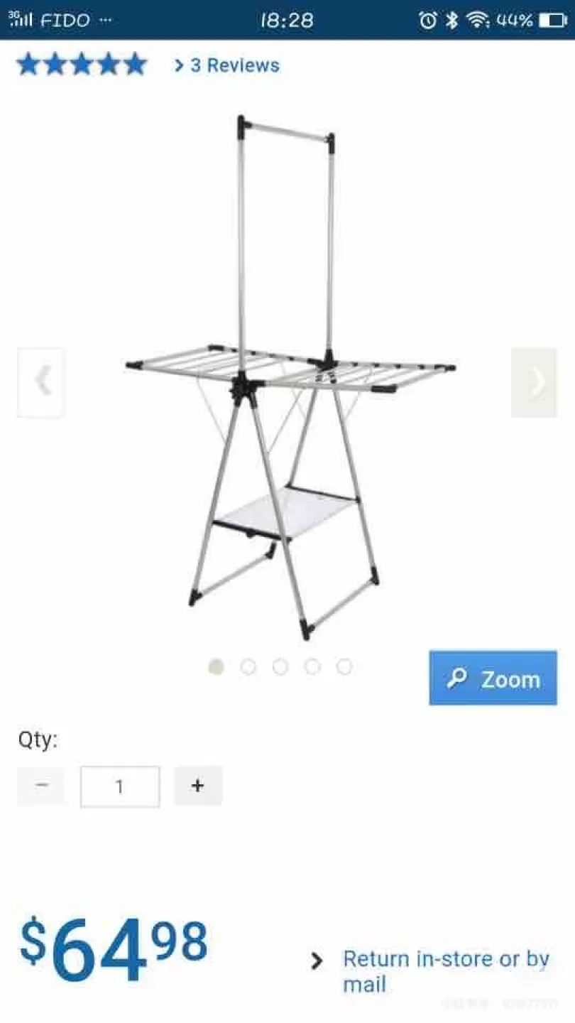 Large Capacity Foldable Clothes Drying Rack thumbnail