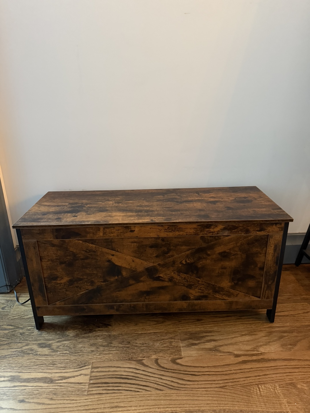 Rustic Brown Wooden Storage Chest