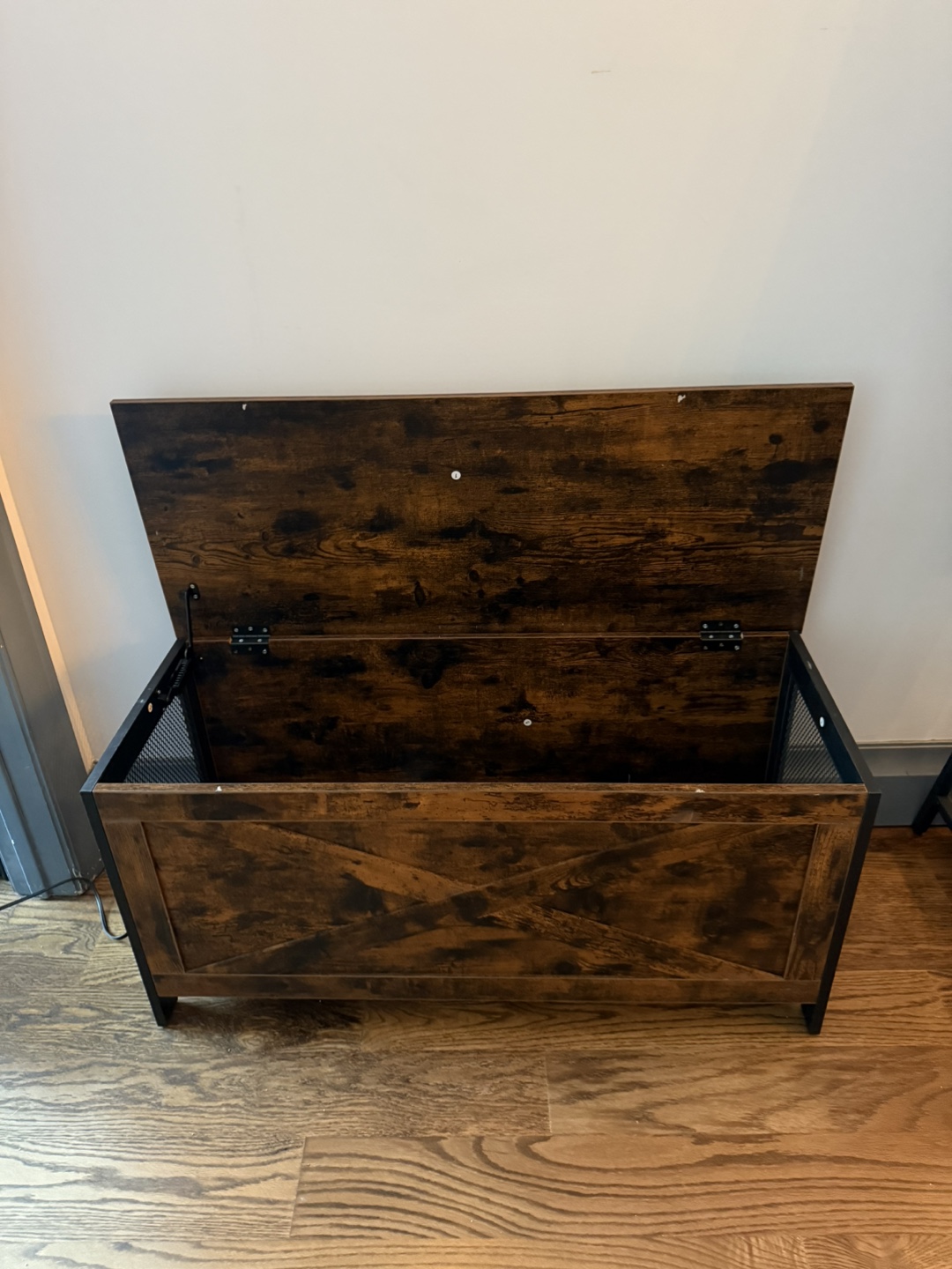 Rustic Brown Wooden Storage Chest - photo 2
