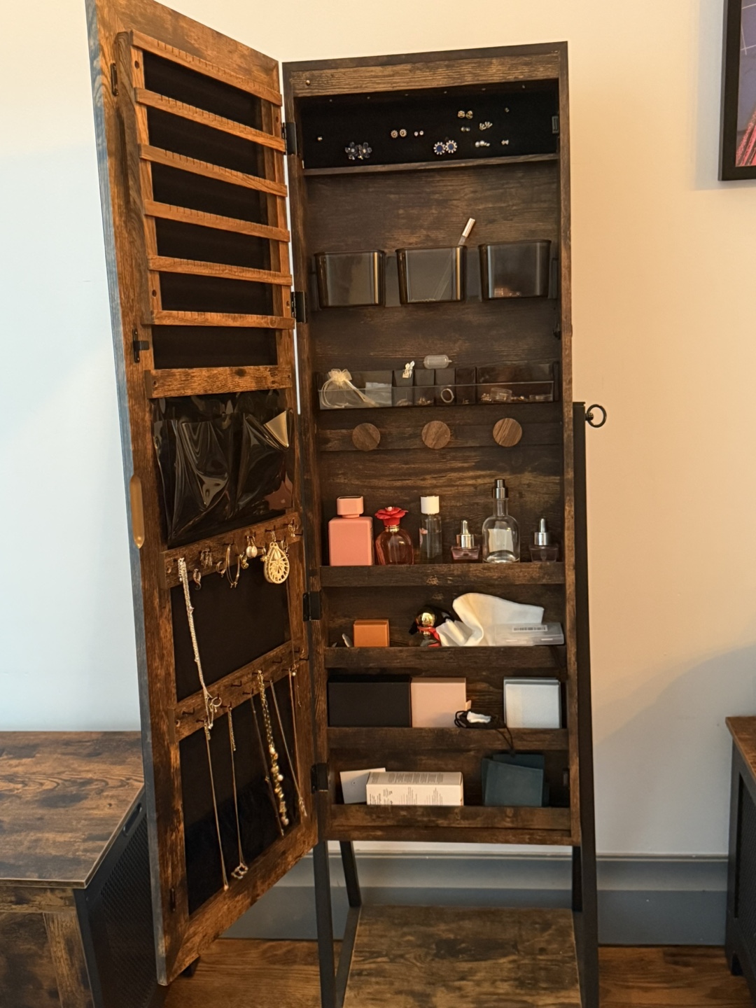 Full Length Mirror Jewelry Armoire Cabinet Organizer - photo 2