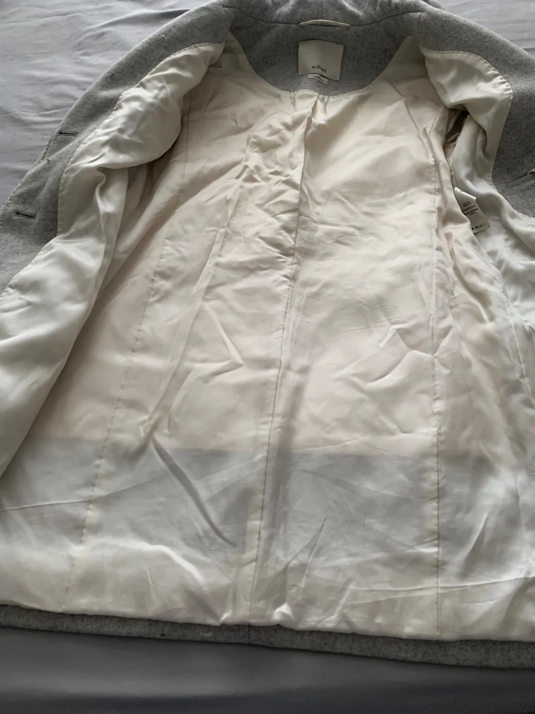 Wilfred Grey Wool/Cashmere Cocoon Coat - XXS image indicator(5)