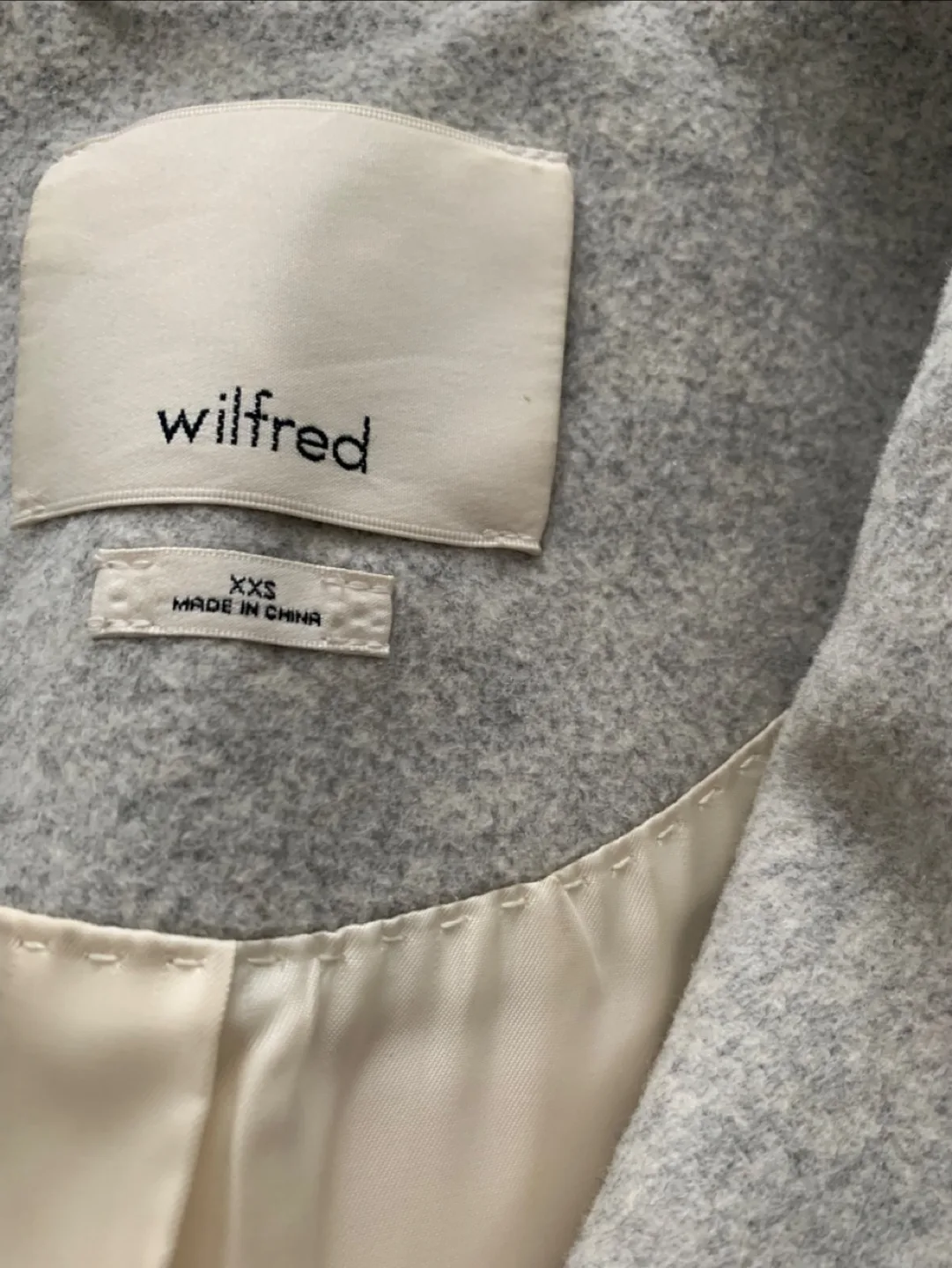 Wilfred Grey Wool/Cashmere Cocoon Coat - XXS image indicator(2)