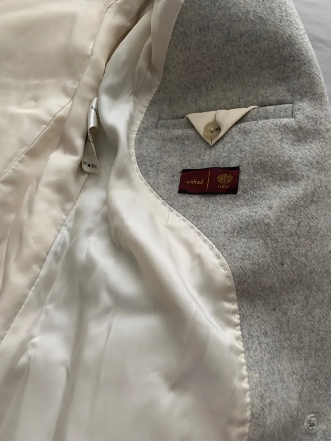 Wilfred Grey Wool/Cashmere Cocoon Coat - XXS image indicator(4)