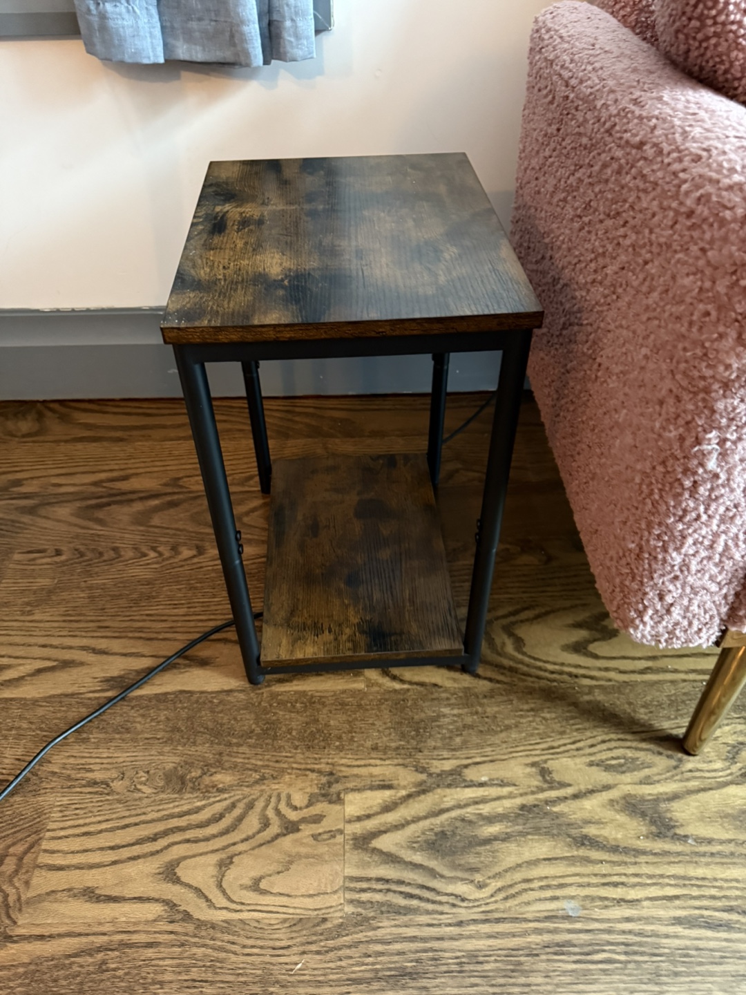 Rustic Industrial End Table - photo 2