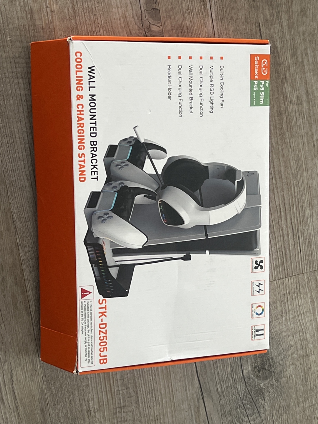 Saitake PS5 Slim Wall Mounted Bracket Cooling & Charging Stand