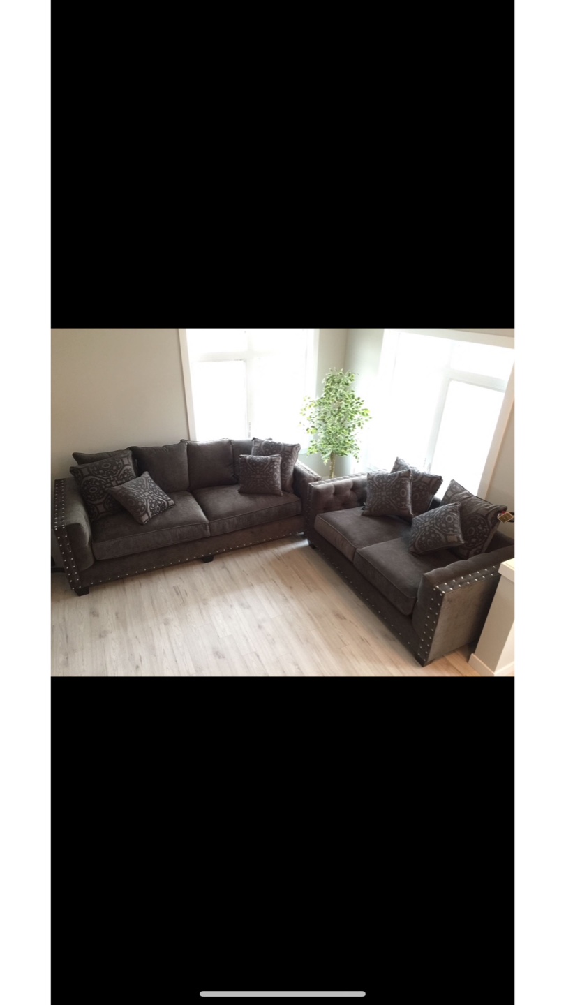 Cindy Crawford Calista Microfiber Sofa with Loveseat - photo 2