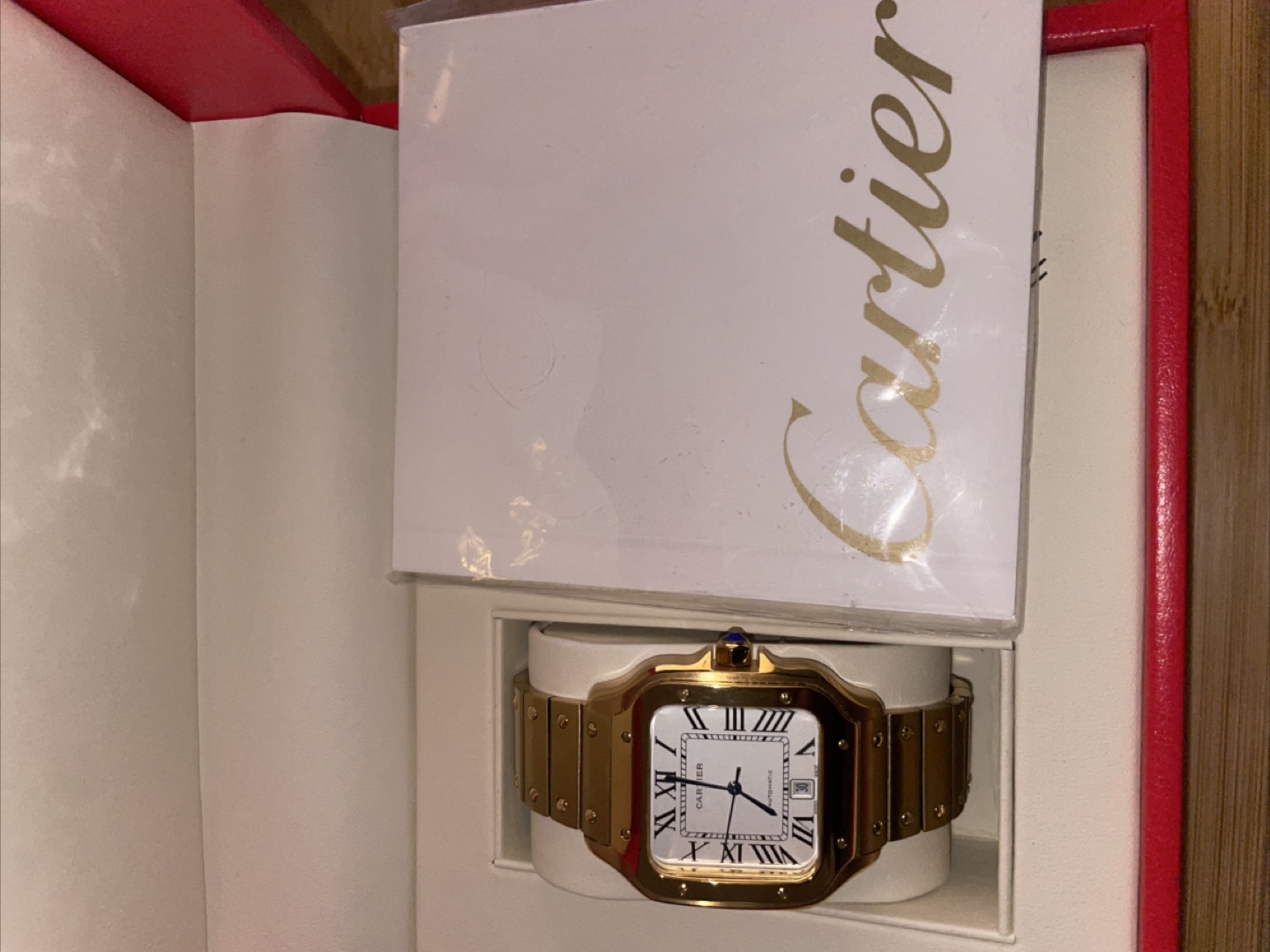 REPLICA Cartier Santos 100 Gold Watch - photo 4