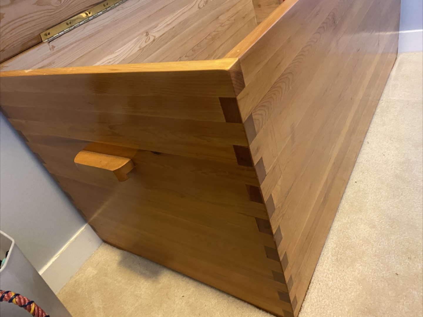 Large Wooden Storage Chest - photo 2