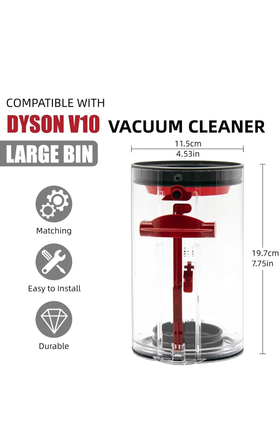 Dyson V10 Animal/Absolute Large Dustbin Replacement thumbnail