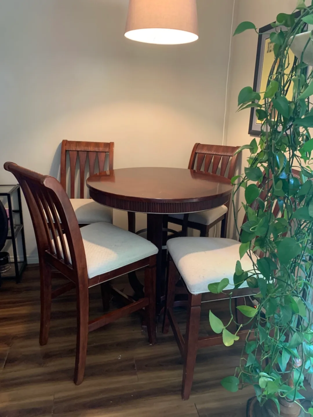 Round Pub Table Set with 4 Stools image indicator(3)