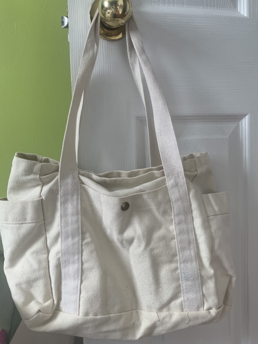 Off-white canvas tote bag #freecycle