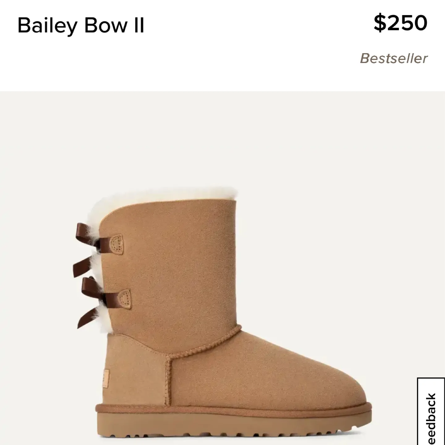 UGG Bailey Bow II Boots - Chestnut thumbnail